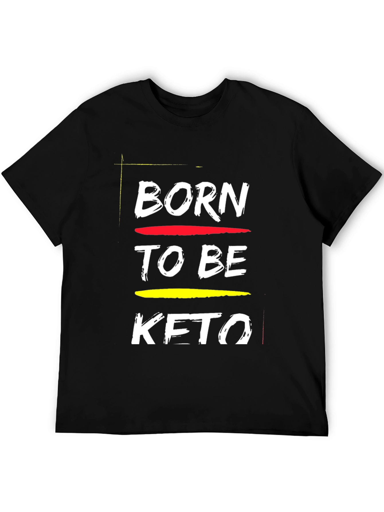 Black Born To Be Keto Black T-Shirt view 5
