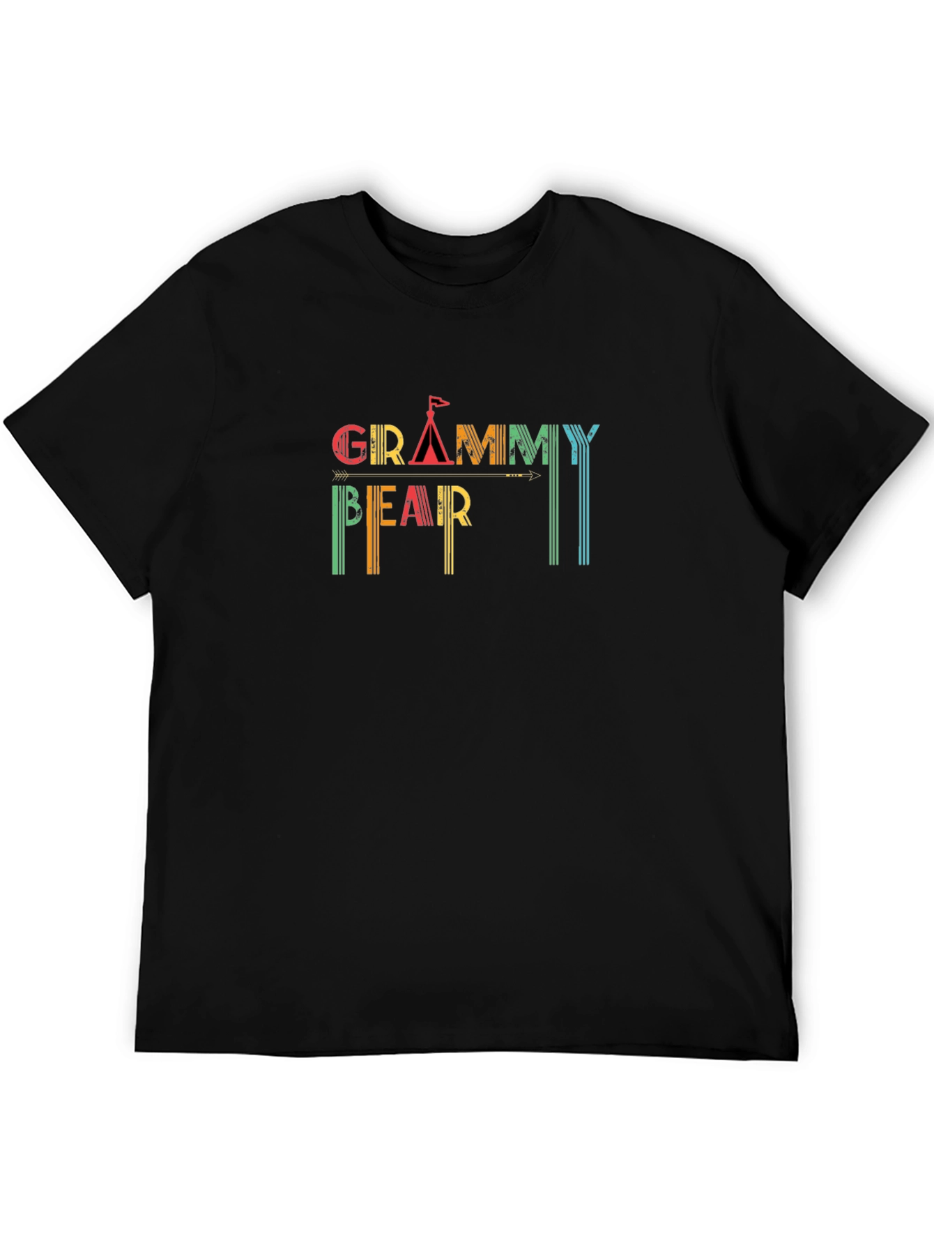 Black Grammy Bear Novelty Graphic T-Shirt view 5