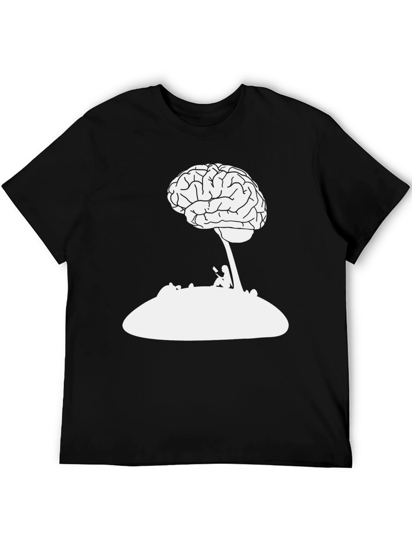 Black Brainy Black Tee - Thinker's Delight view 5