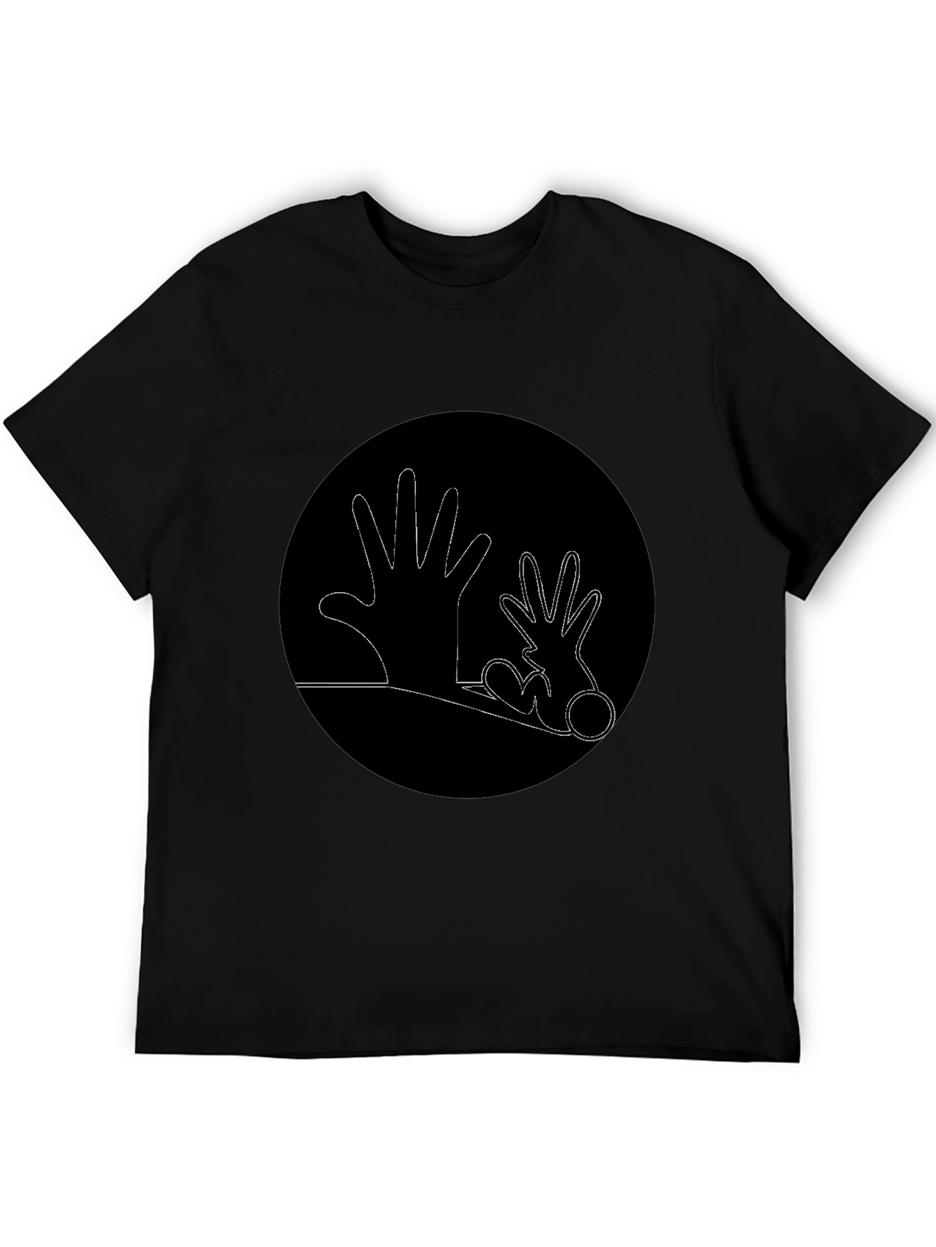 Black Hands Graphic Black T-Shirt view 5