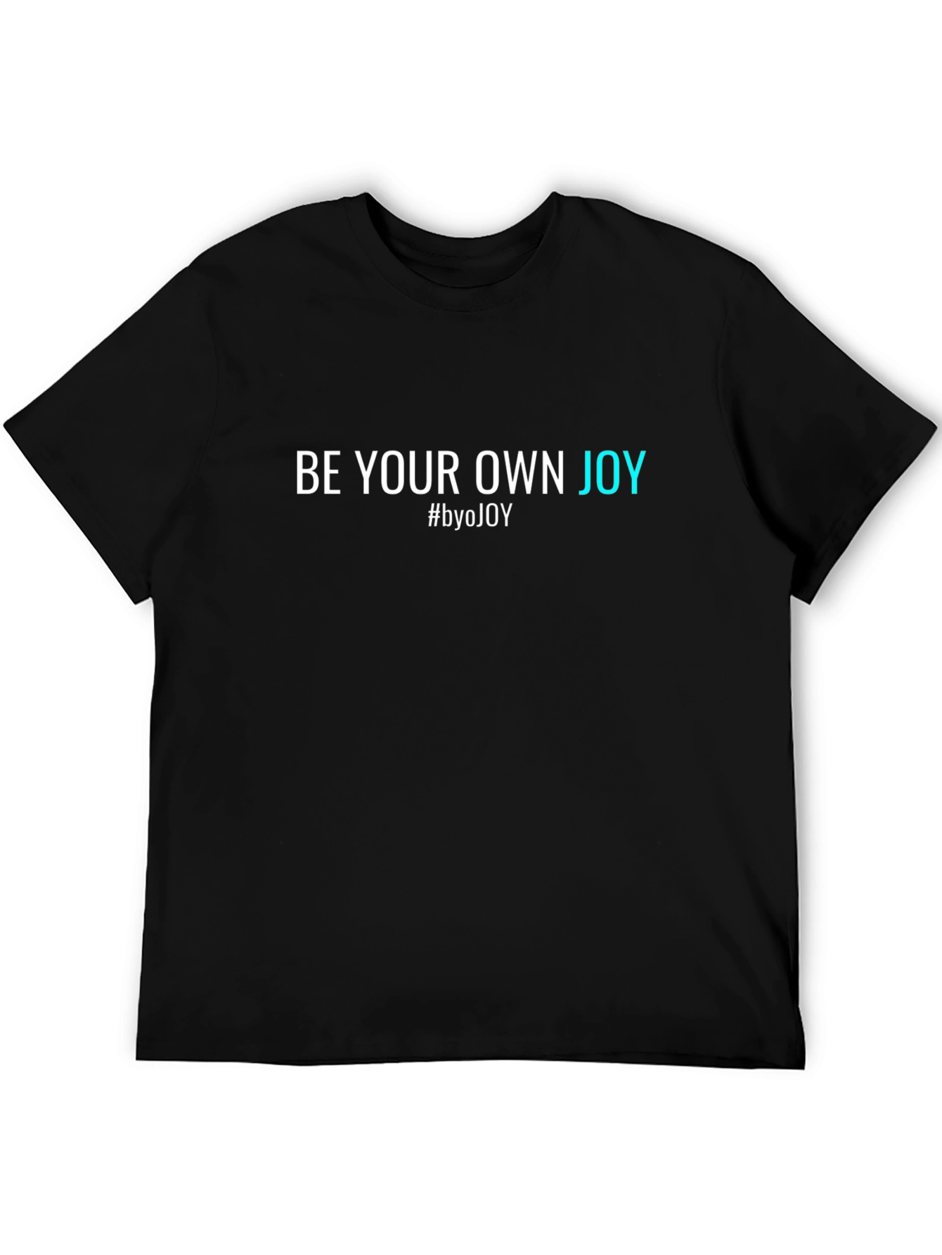 Black Be Your Own Joy T-Shirt - Black Cotton Tee view 5