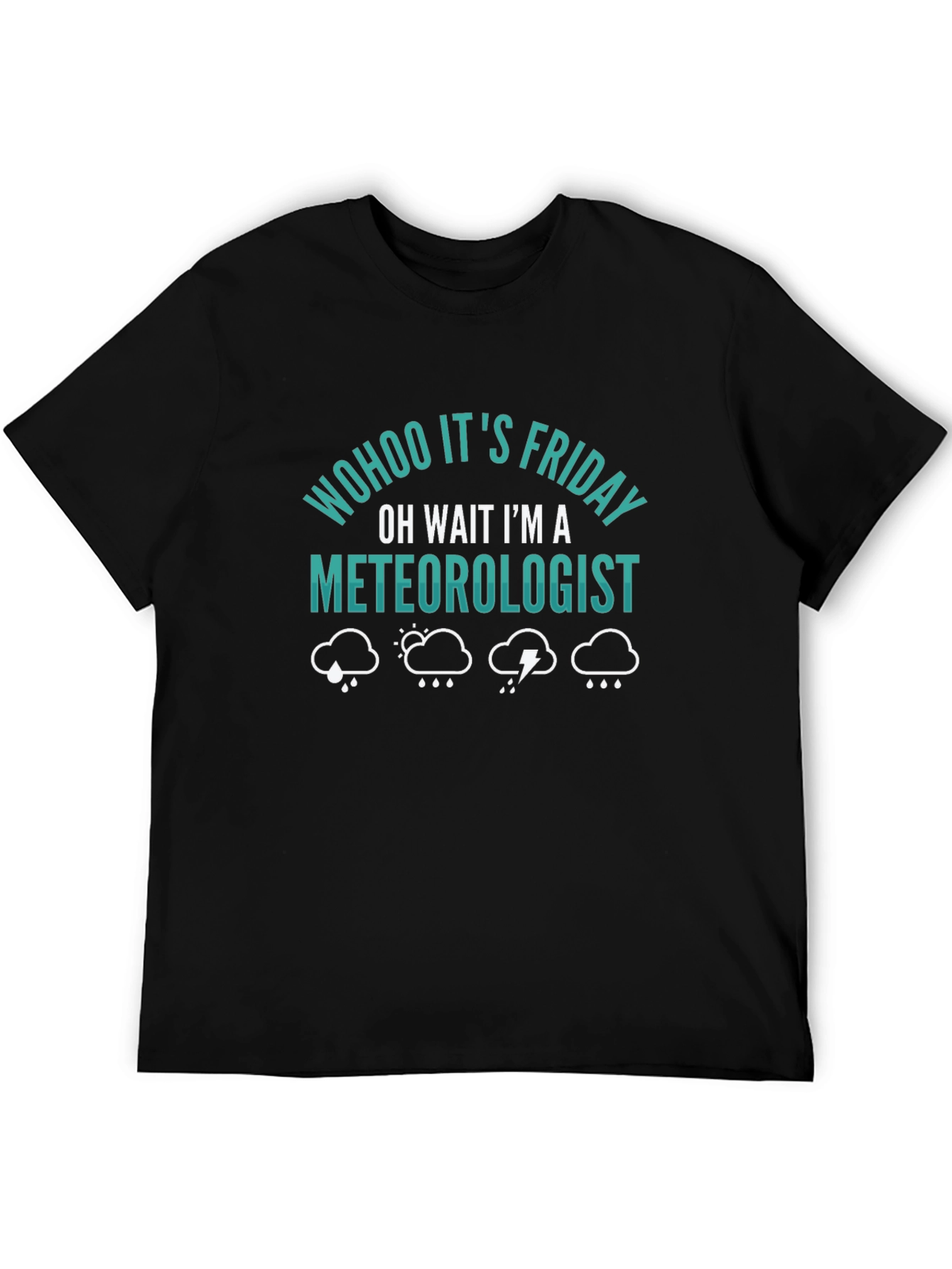 Black Meteorologist Friday T-Shirt view 5