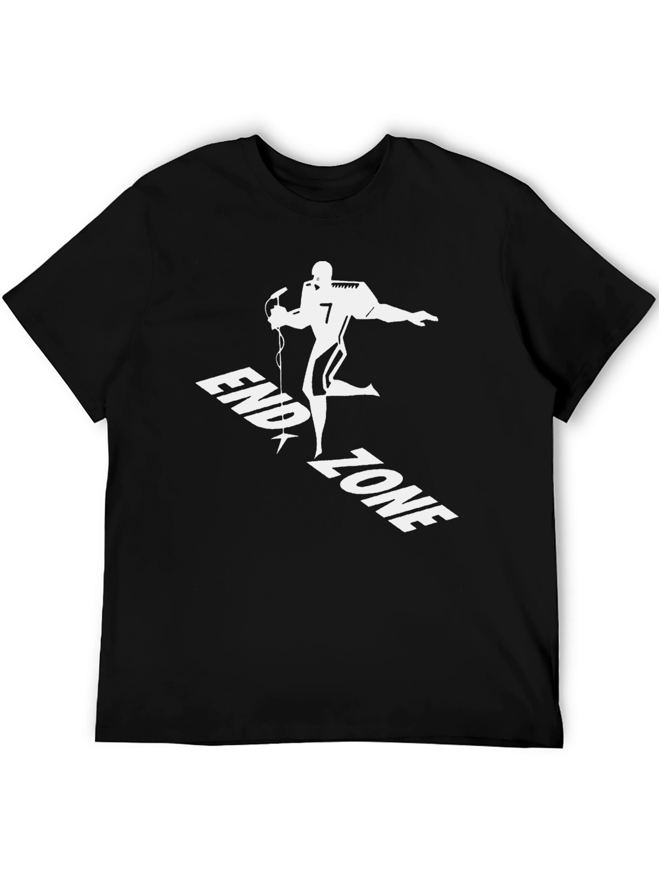 Black End Zone Football Graphic T-Shirt view 5