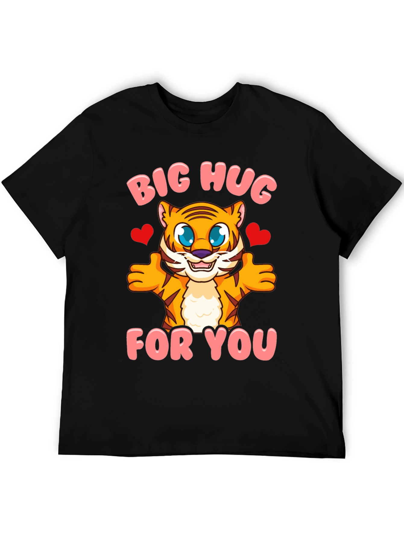 Black Big Hug Tiger Graphic Tee - Black view 5