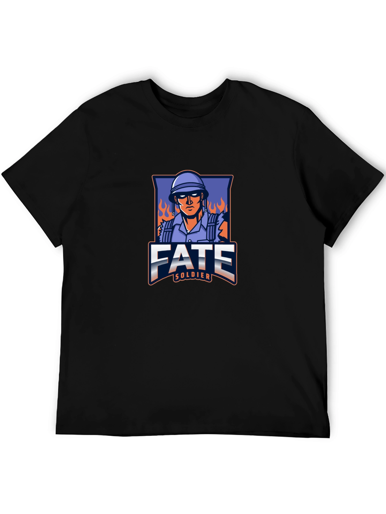 Black Fate Soldier Graphic Tee - Black view 5