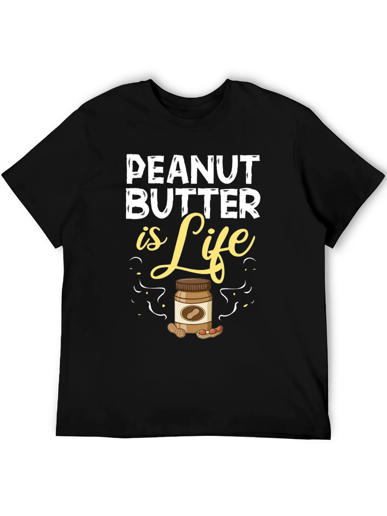 Black Peanut Butter is Life Graphic T-Shirt view 5