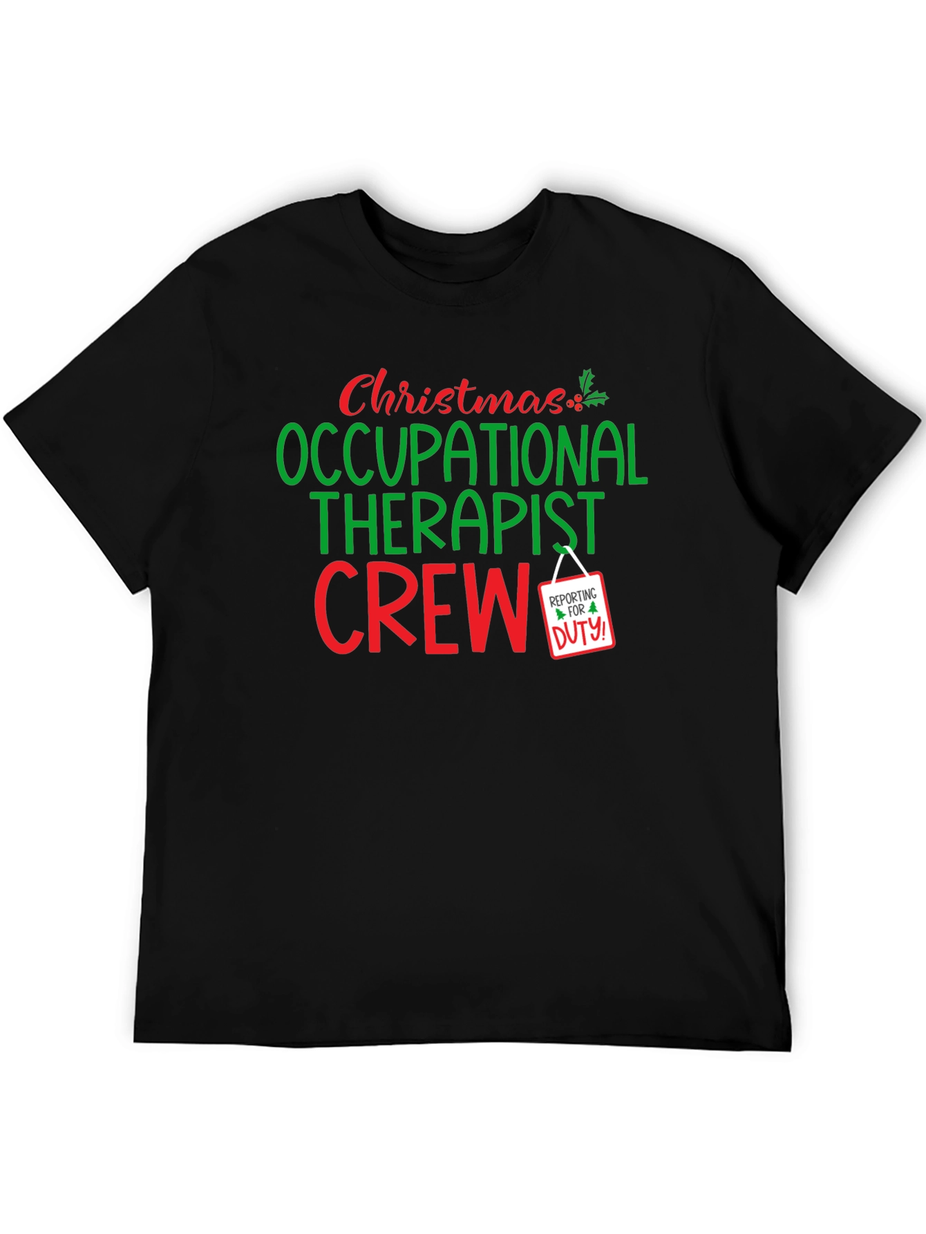 Christmas Occupational Therapist Crew Holiday T-Shirt - 5