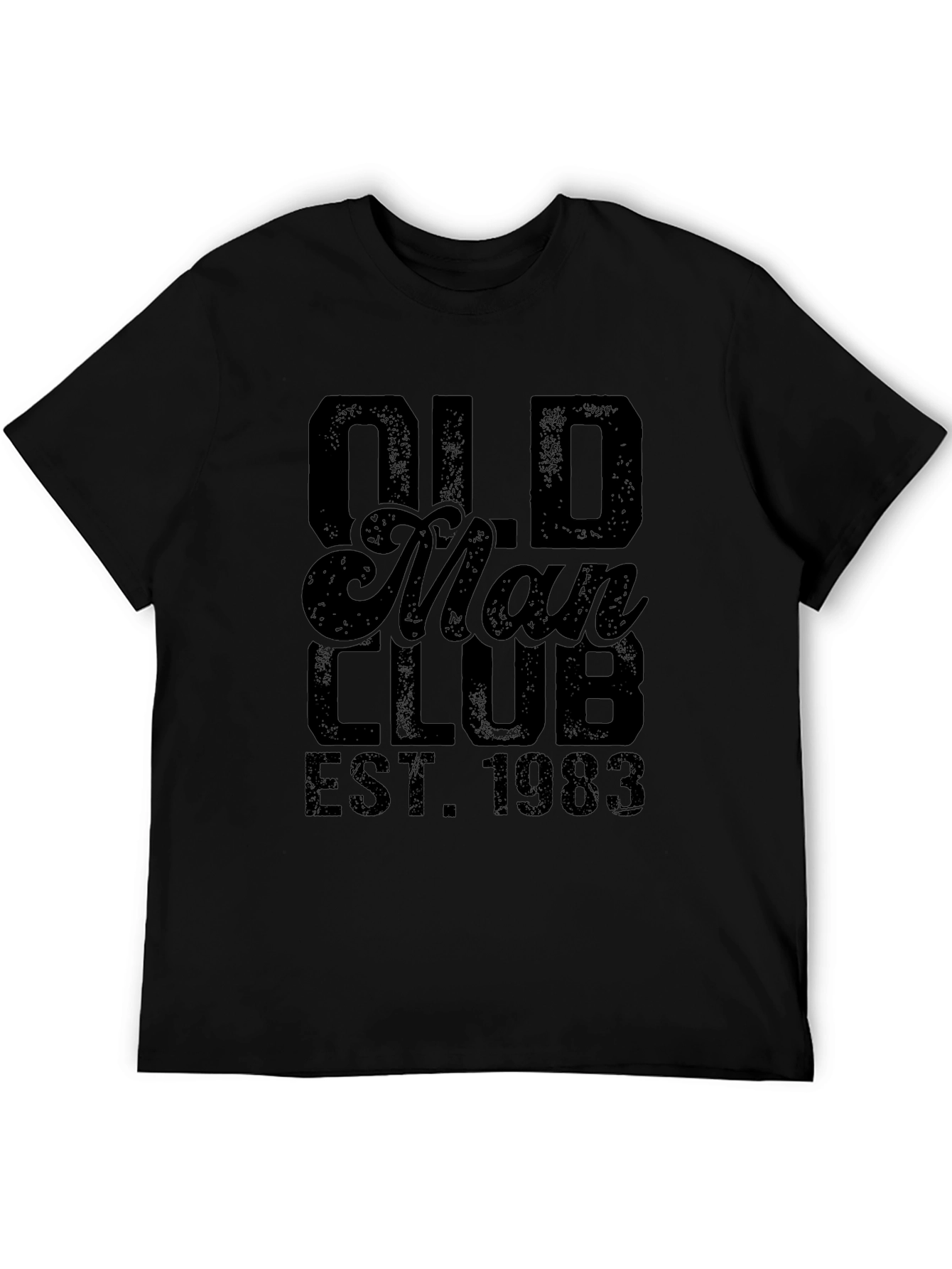 Black Old Man Club EST. 1983 Black Graphic T-Shirt view 5