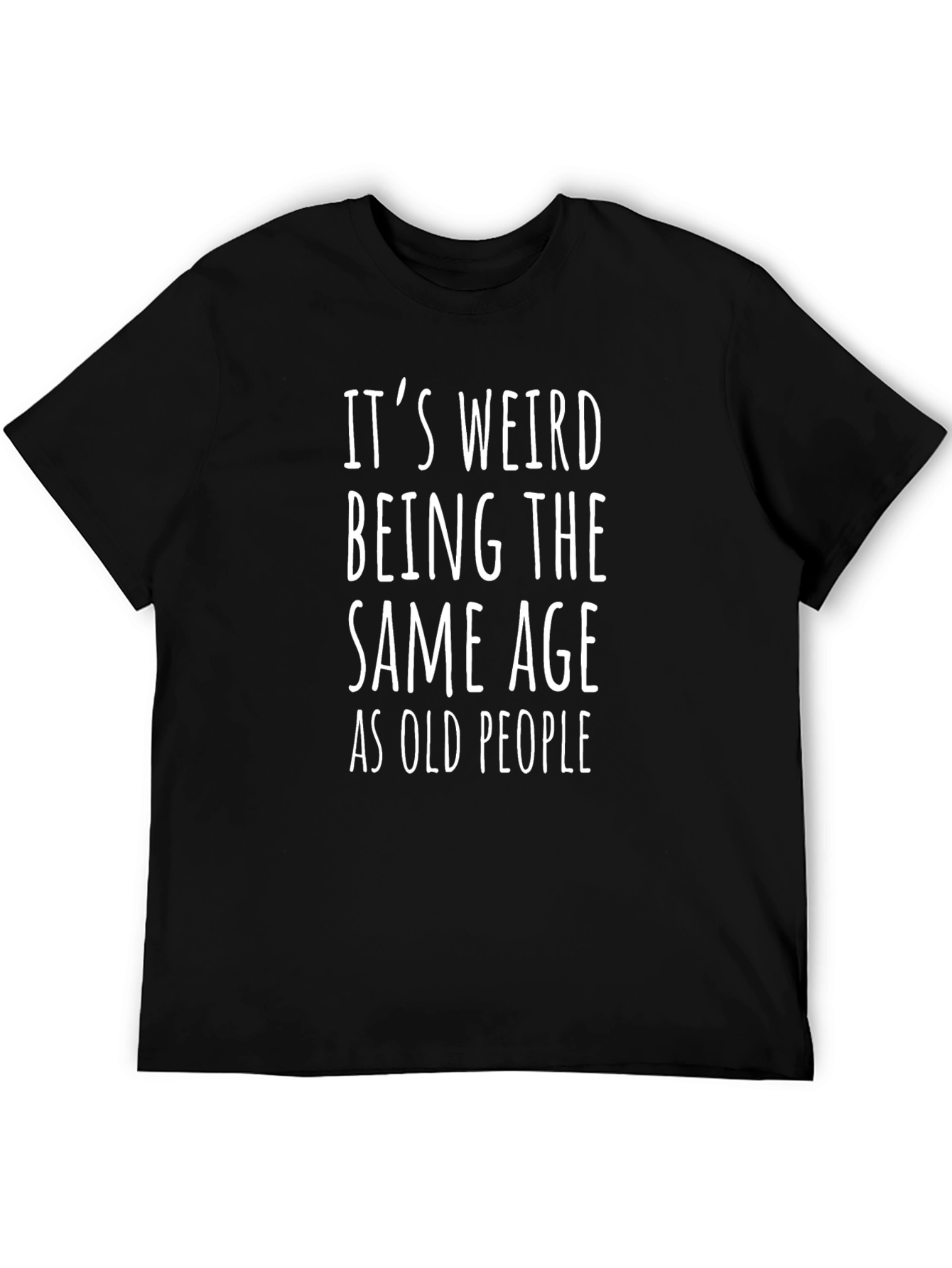 Black Funny "Old People" Graphic Tee - Black view 5