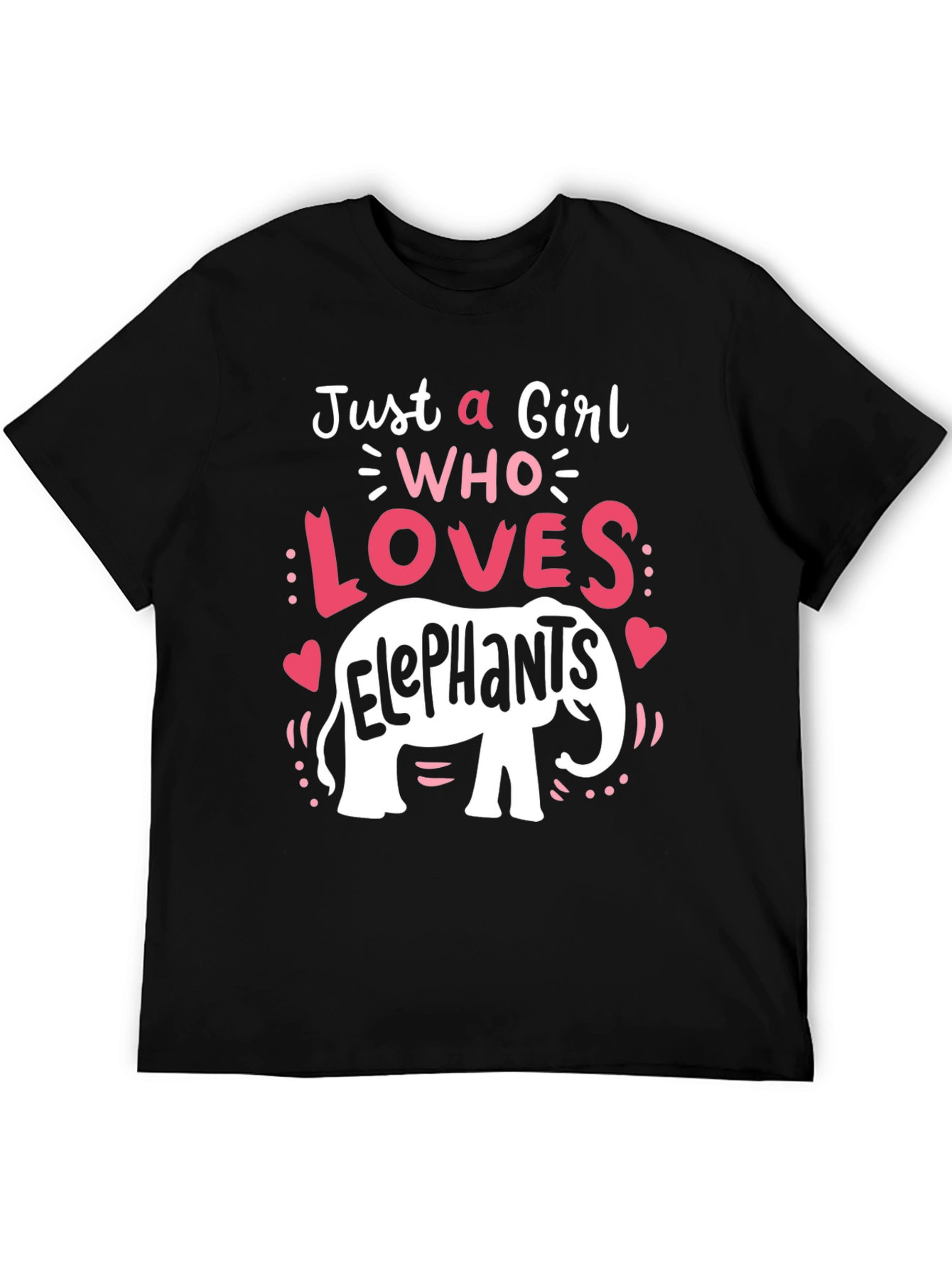 Black Girl Who Loves Elephants Graphic Tee view 5