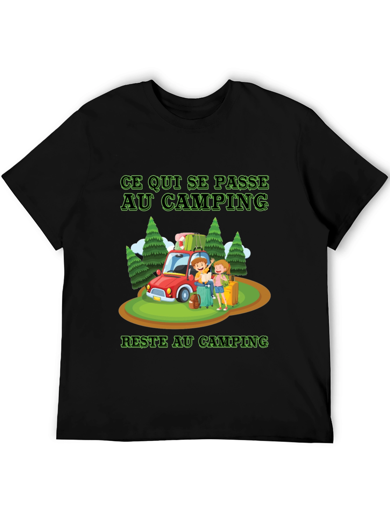 Black Camping Trip T-Shirt view 5