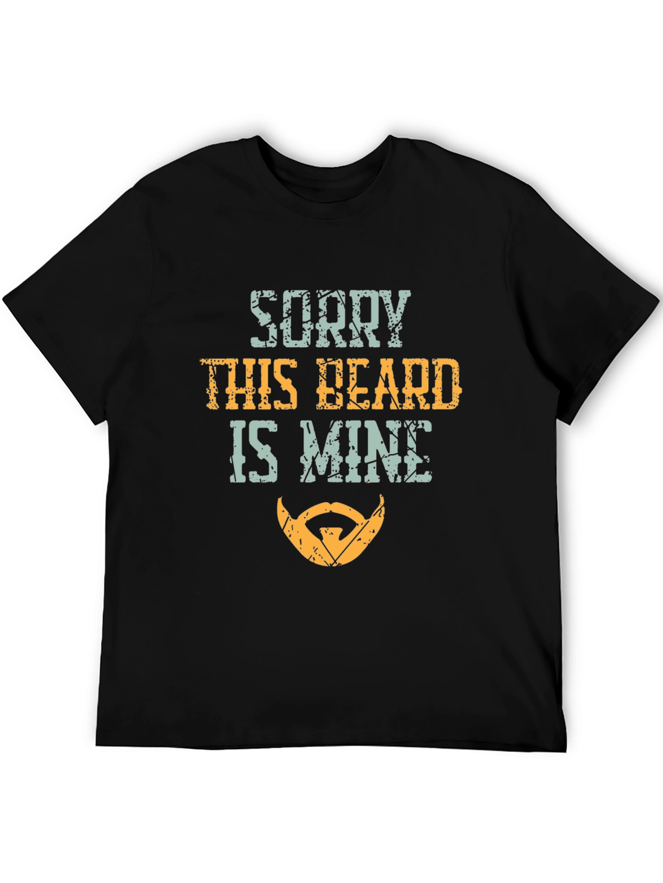 Black Sorry This Beard Is Mine T-Shirt Funny Bearded Man Tee view 5