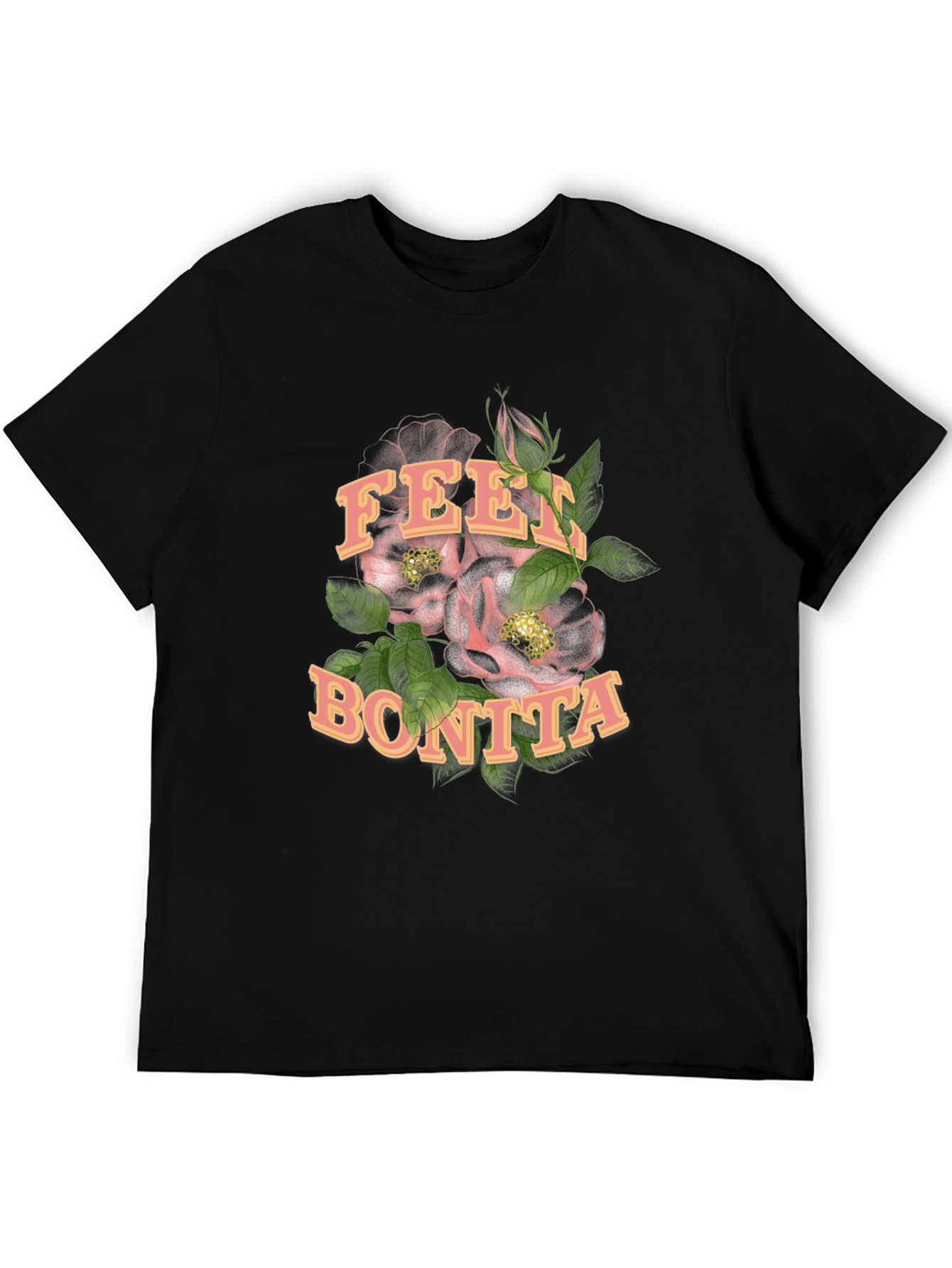 Black Feel Bonita Black Graphic T-Shirt view 5