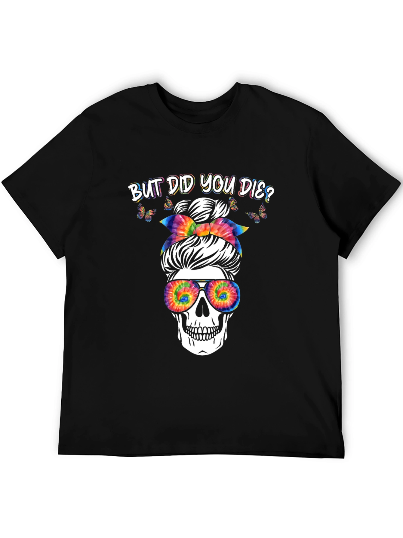 Black But Did You Die? Skull Graphic Tee view 5
