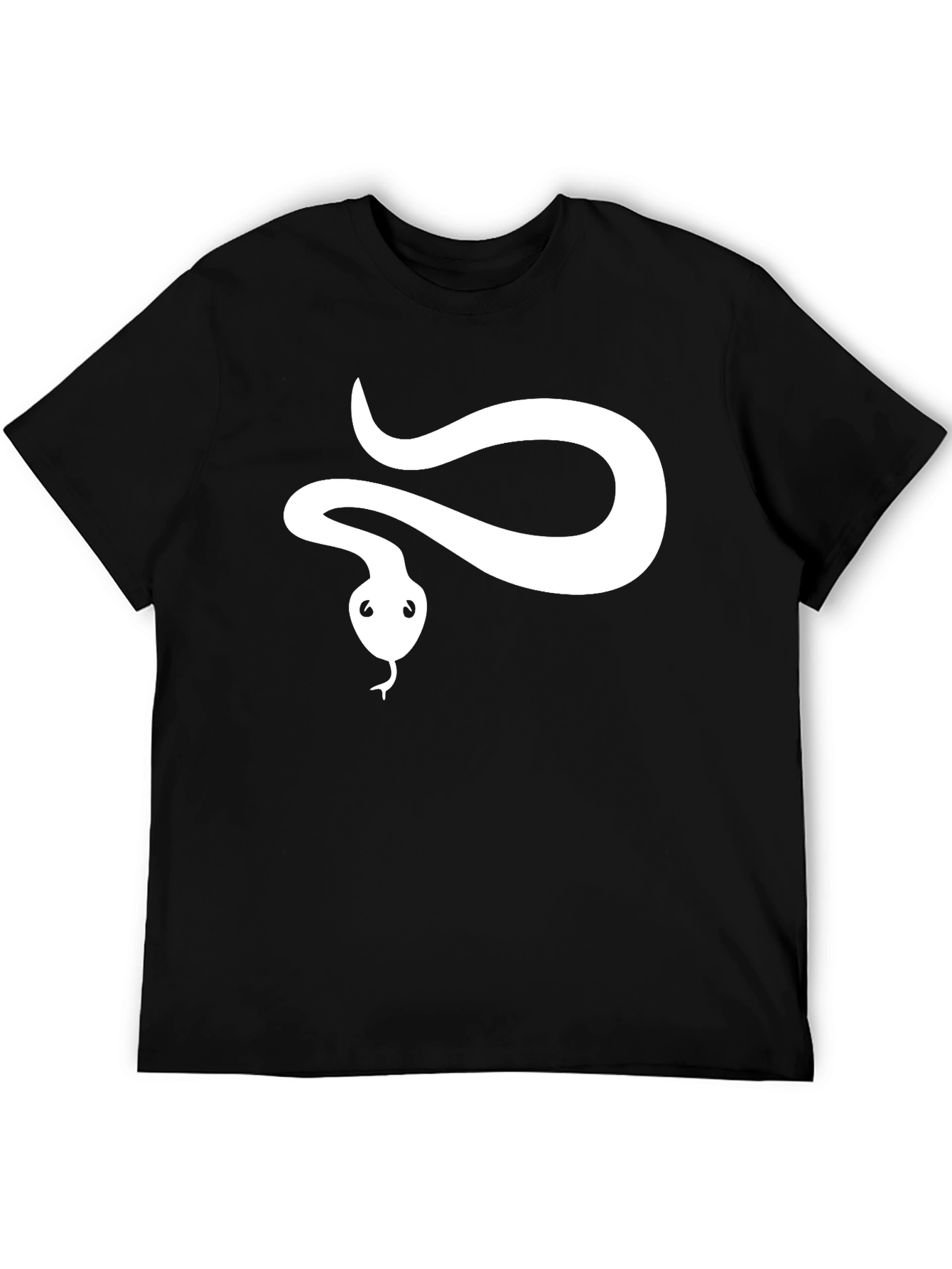 Black Snake Graphic Tee - Black Cotton T-Shirt view 5