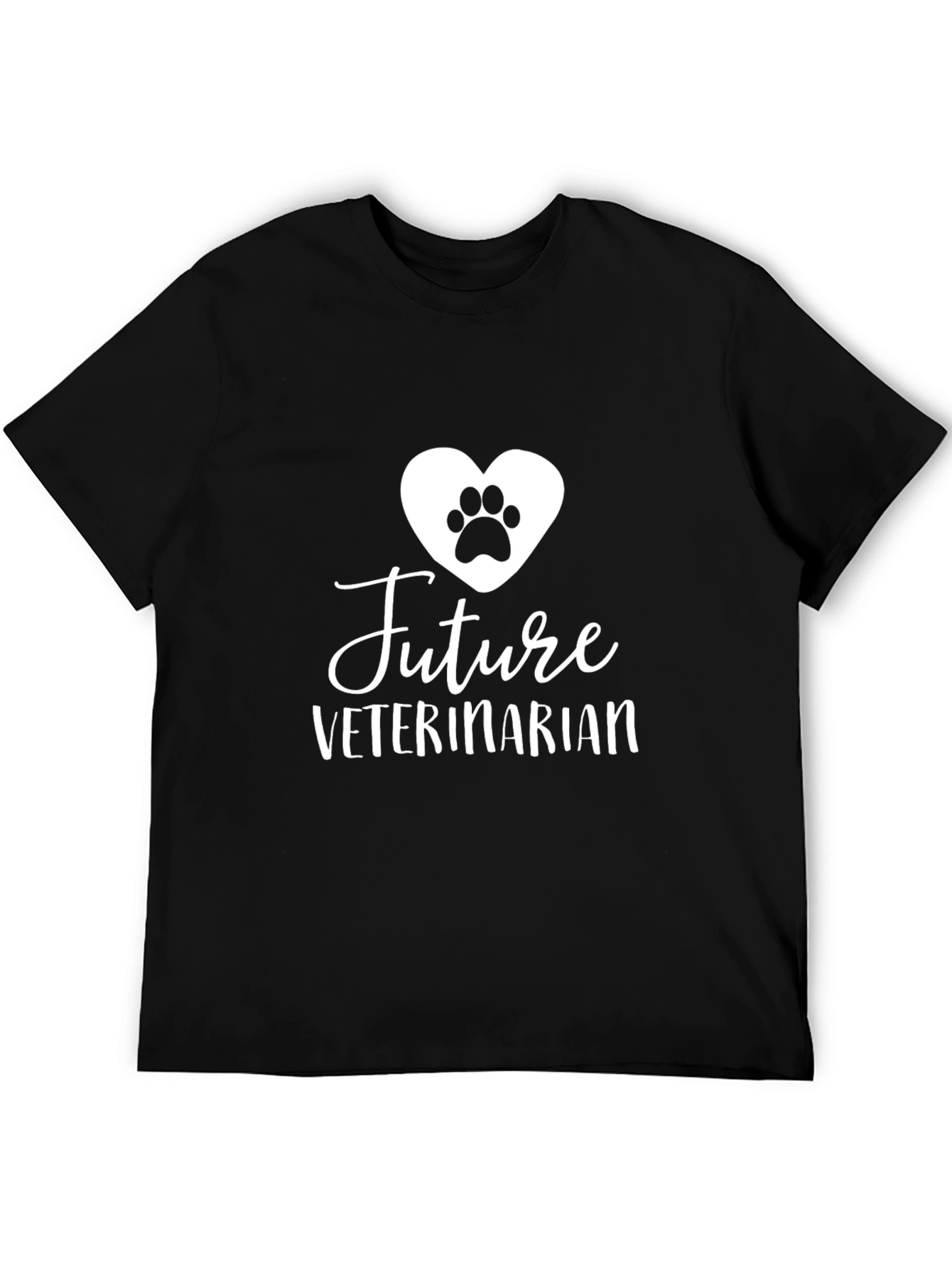 Black Future Veterinarian T-Shirt - Unisex Black Tee view 5