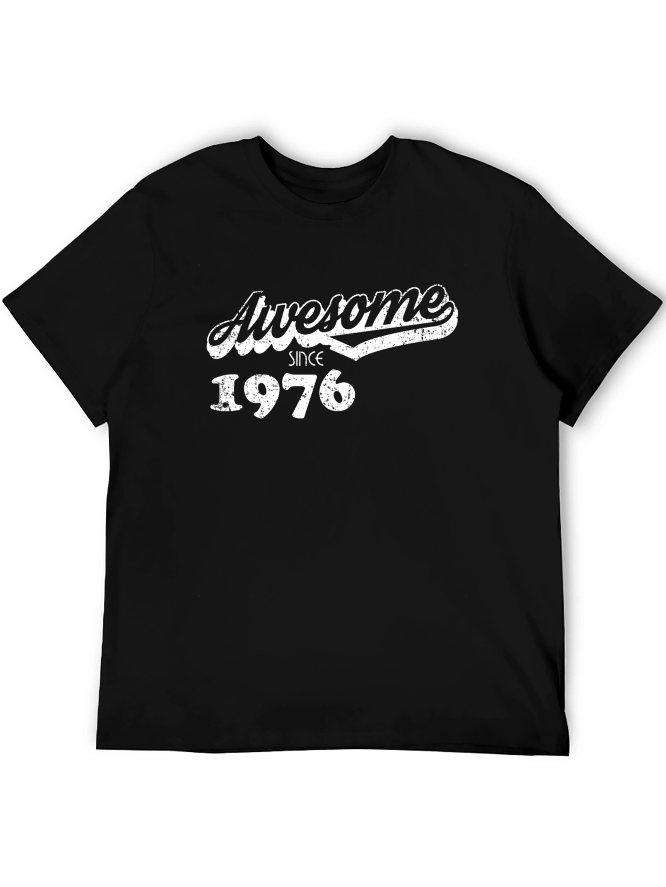 Black Awesome Since 1976 Black Graphic Tee view 5