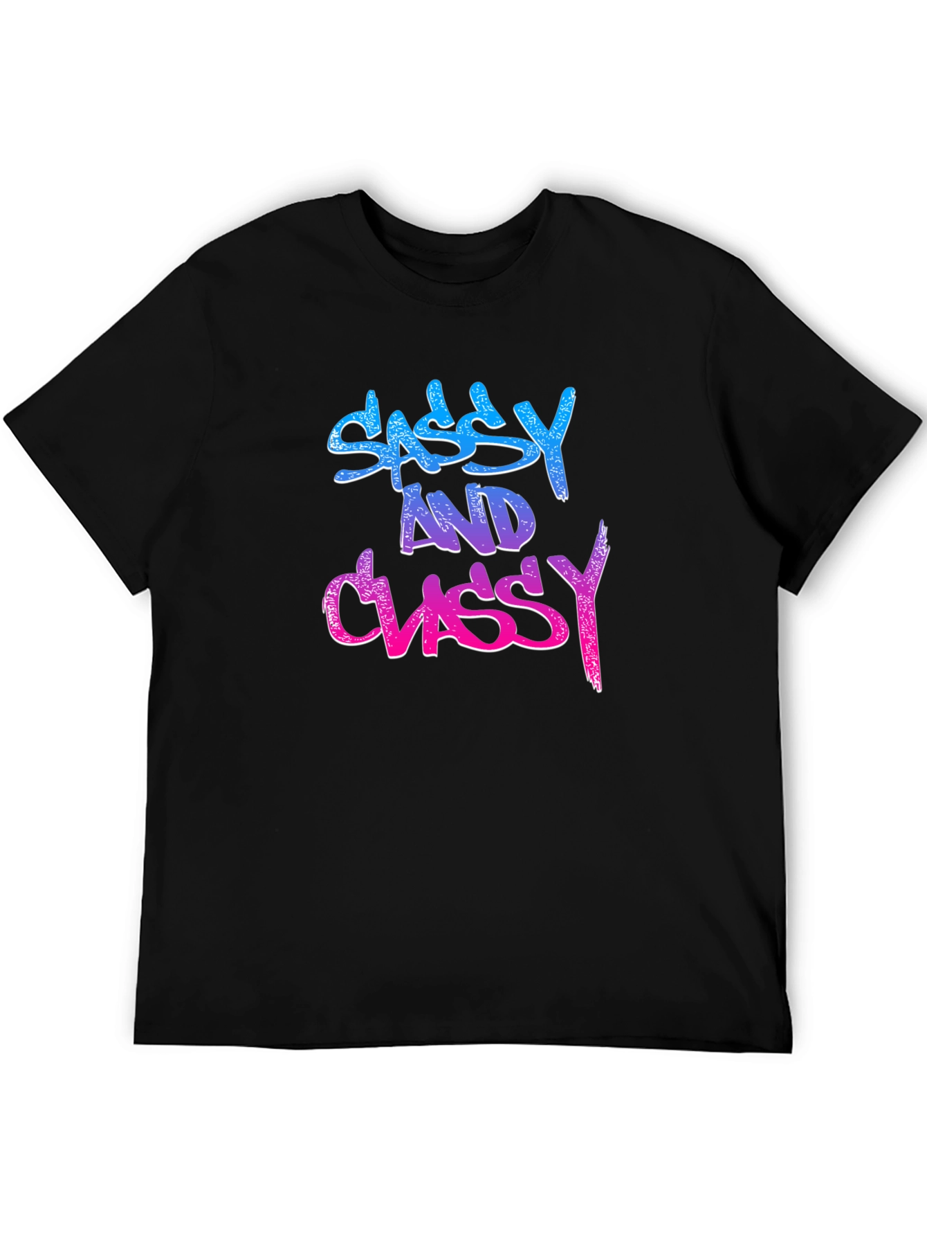 Black Sassy and Classy Black Graphic Tee view 5