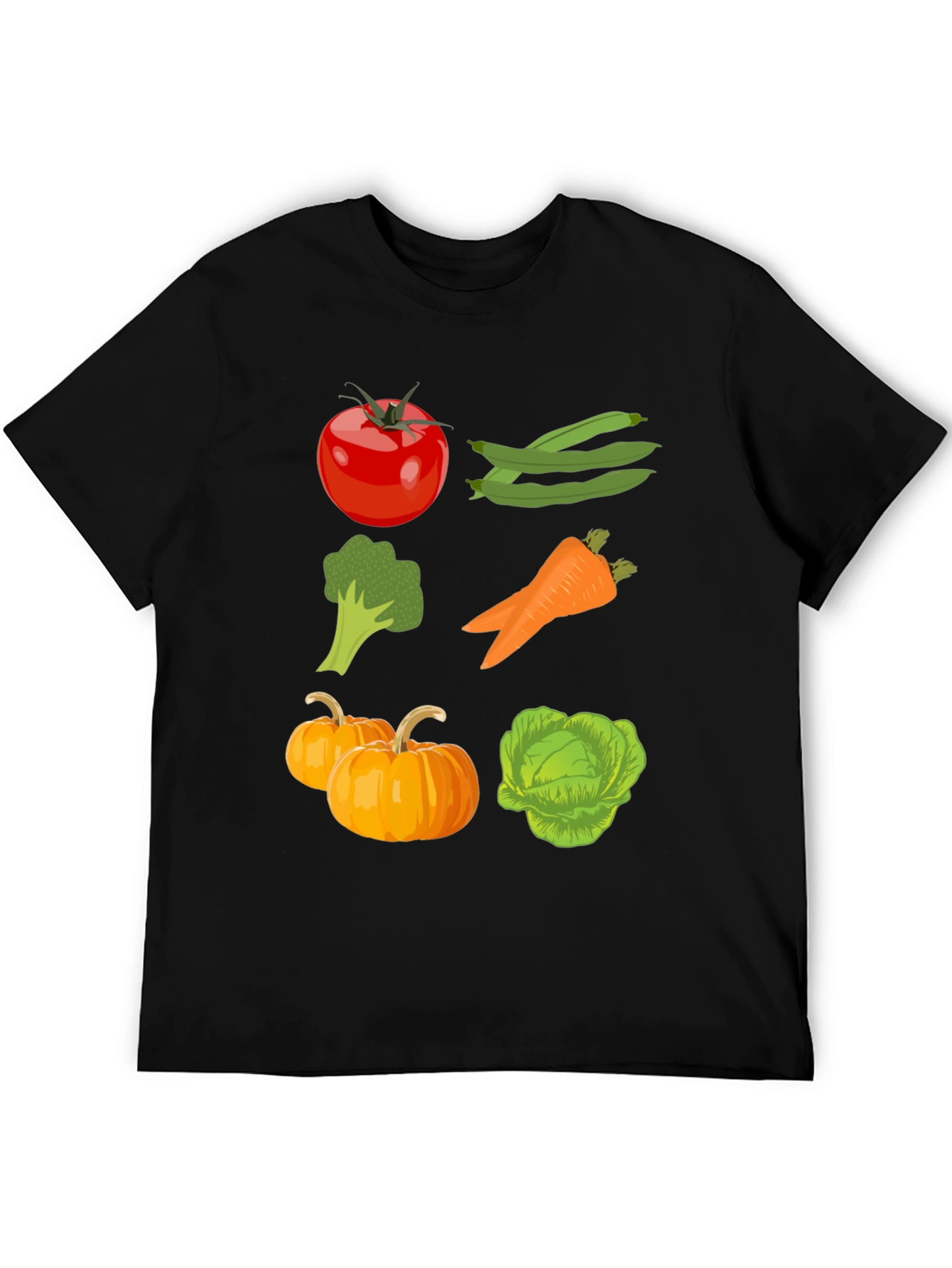 Black Veggie T-Shirt - Eat Your Vegetables view 5