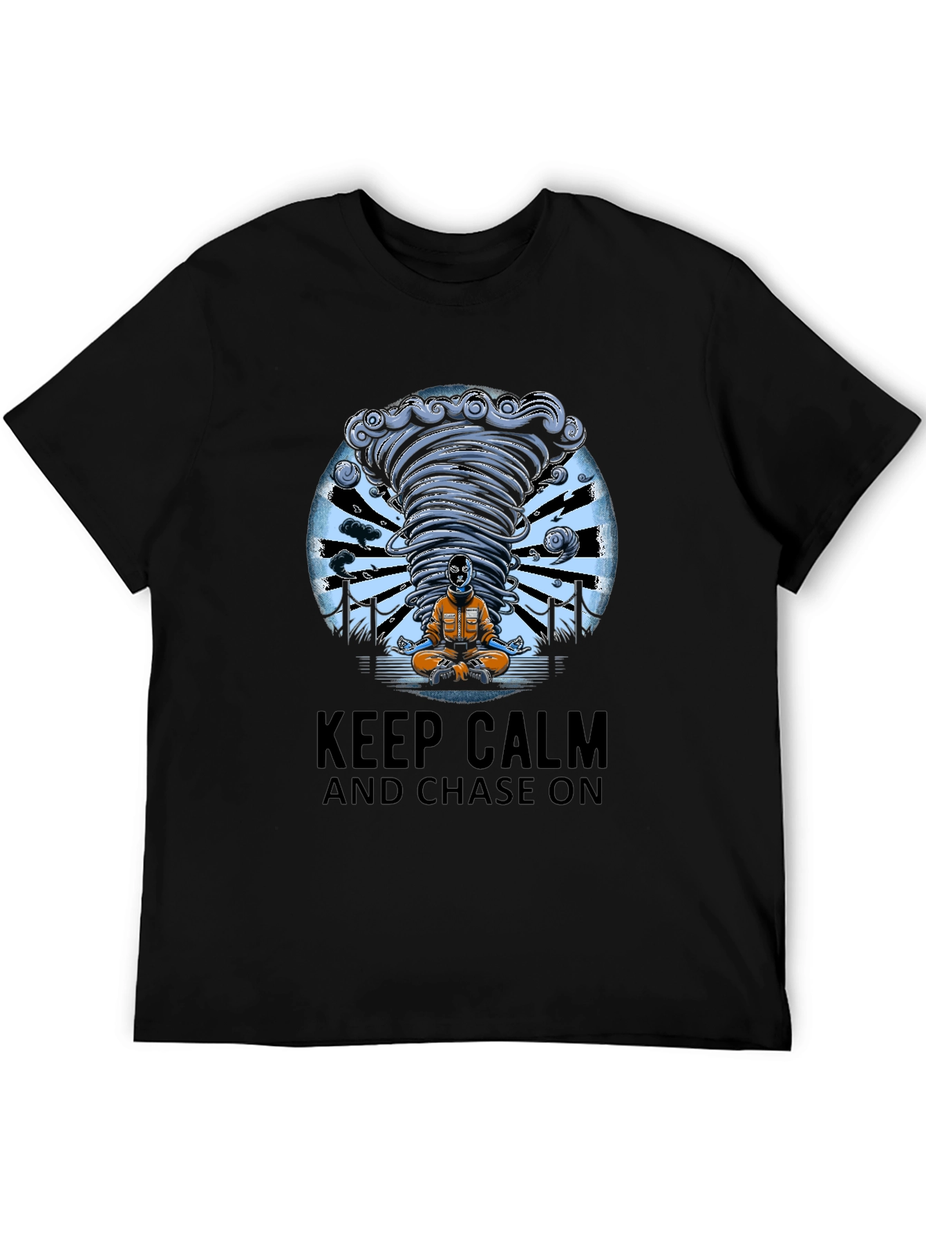 Black Keep Calm Tornado Chaser Graphic Tee view 5