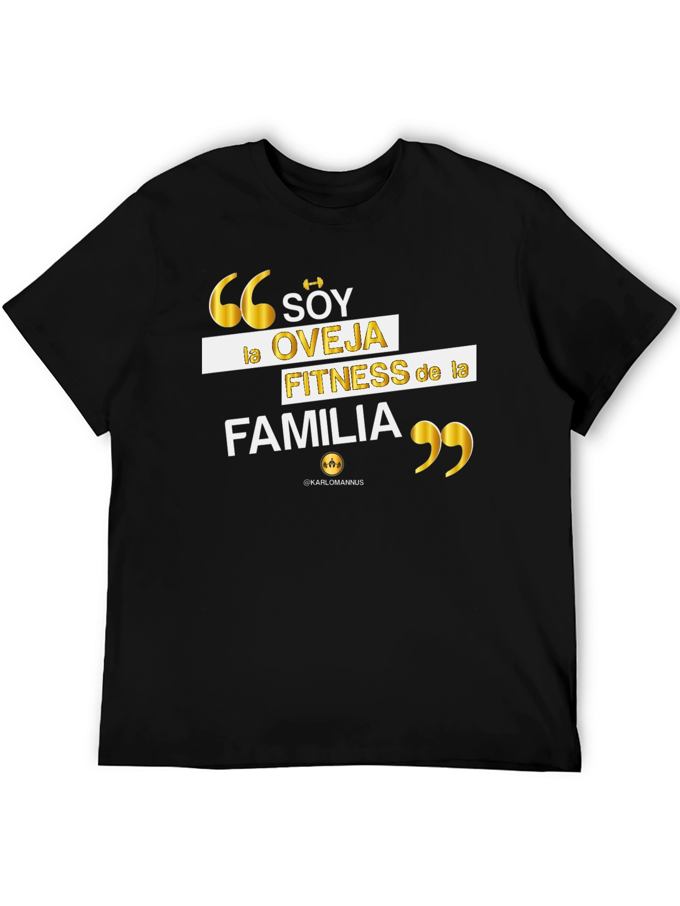 Black Fitness Family T-Shirt - Black Gym Motivation view 5