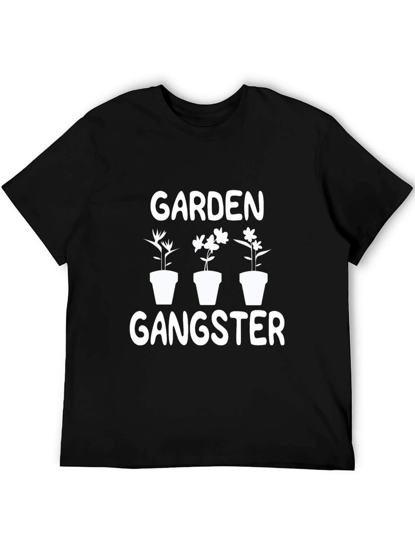 Black Garden Gangster T-Shirt - Funny Gardening Tee view 5