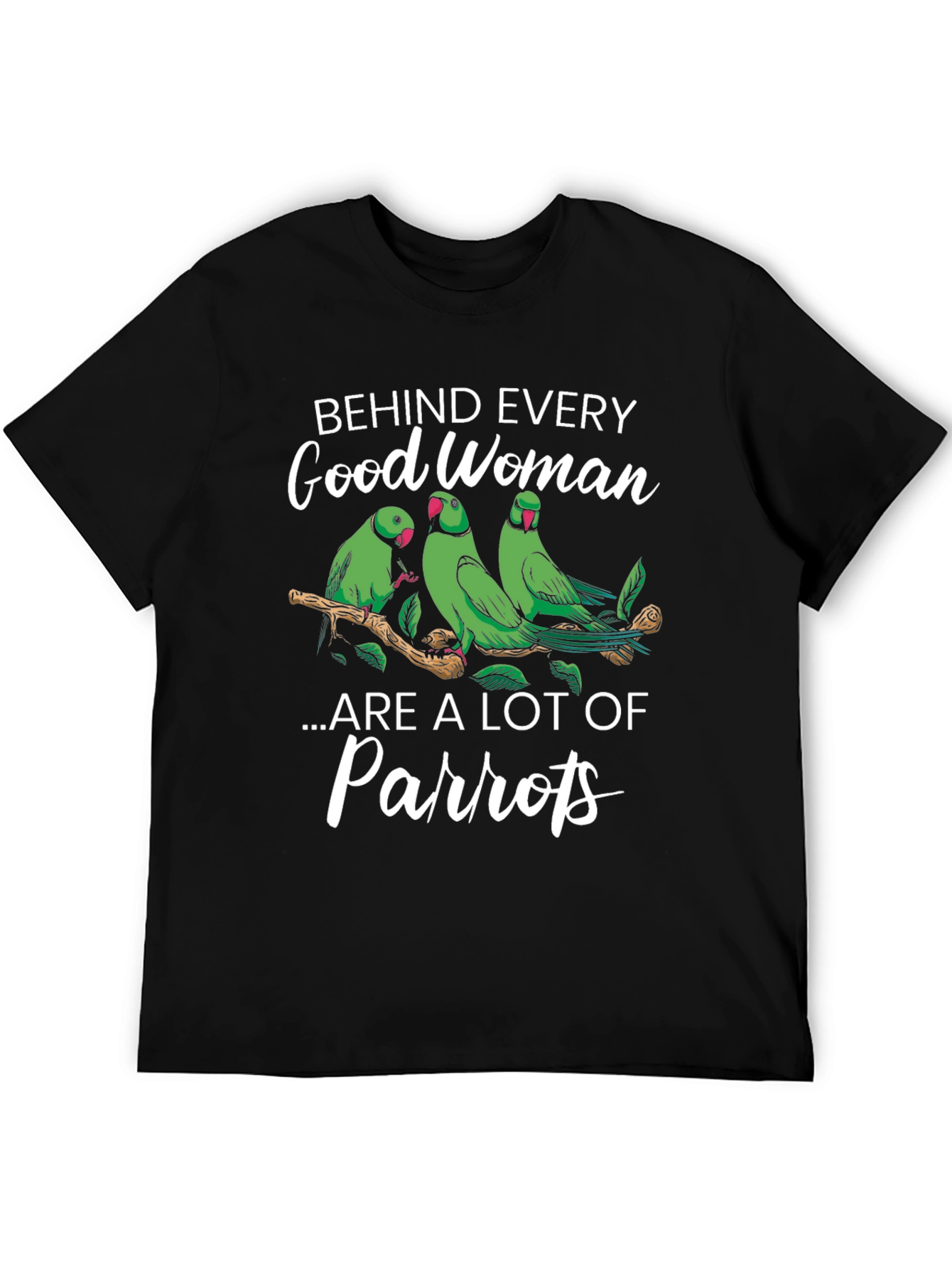 Black Good Woman & Parrot T-Shirt view 5