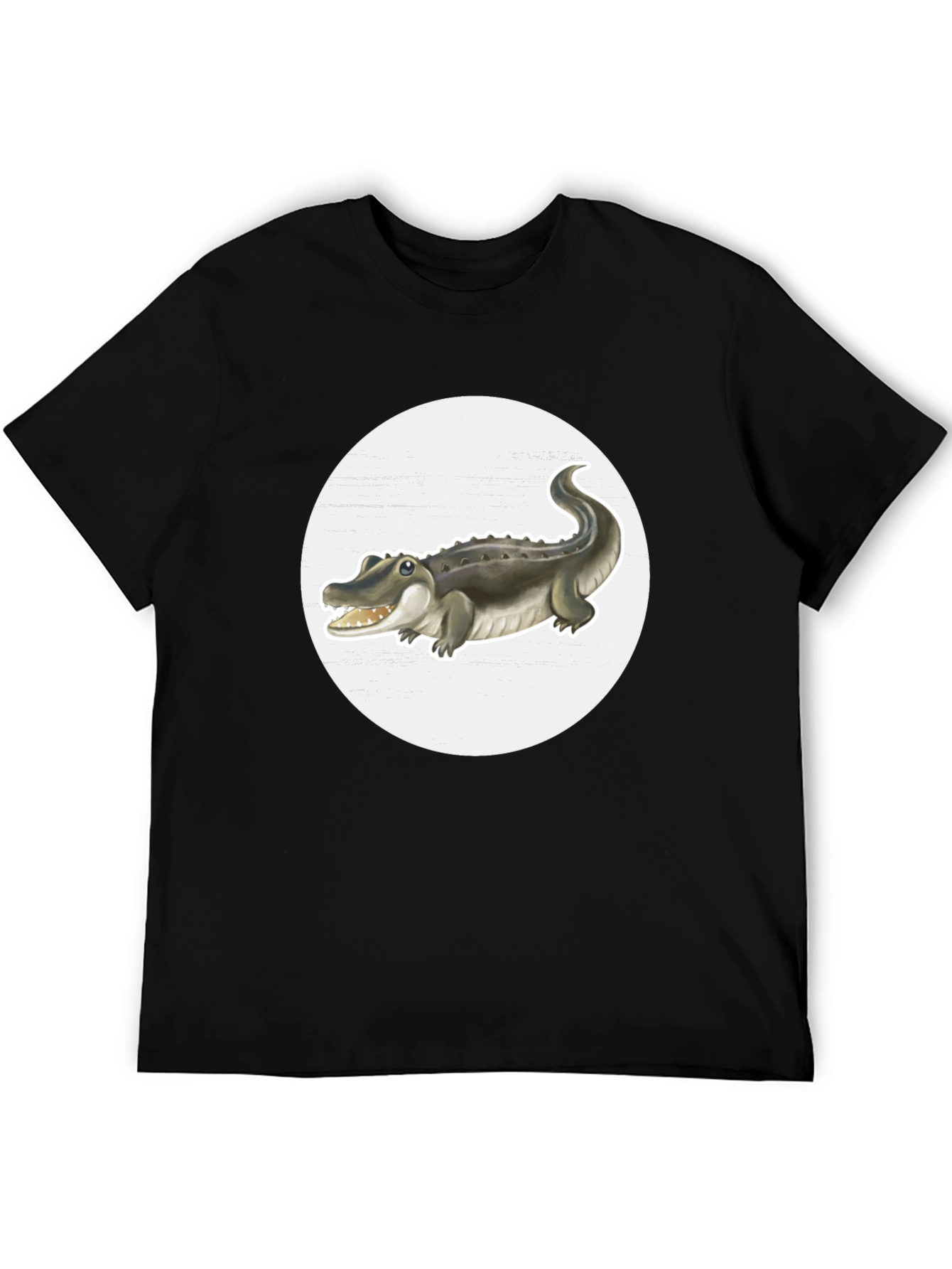Black Crocodile Graphic Tee - Black view 5