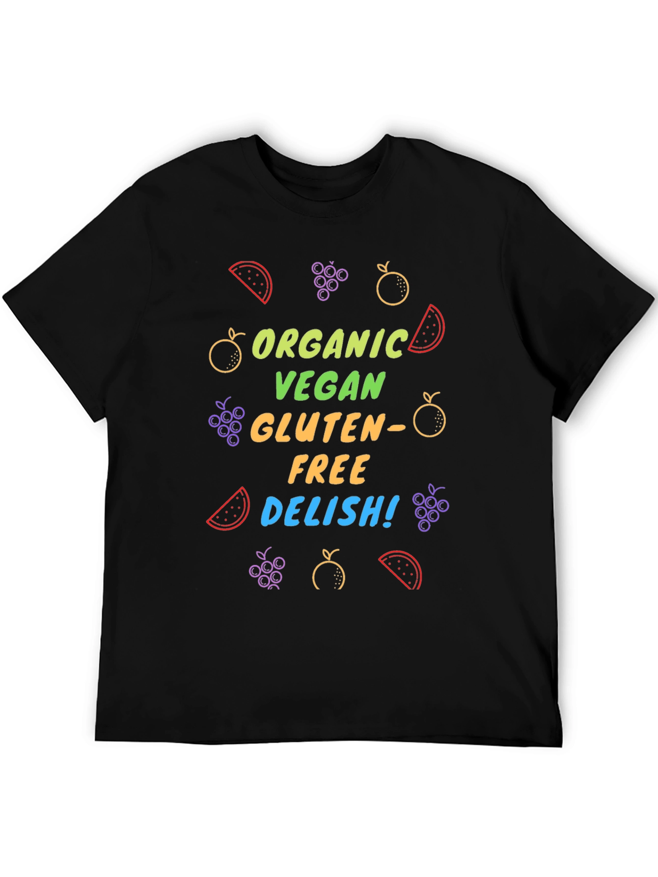 Black Organic Vegan Gluten-Free Graphic Tee view 5