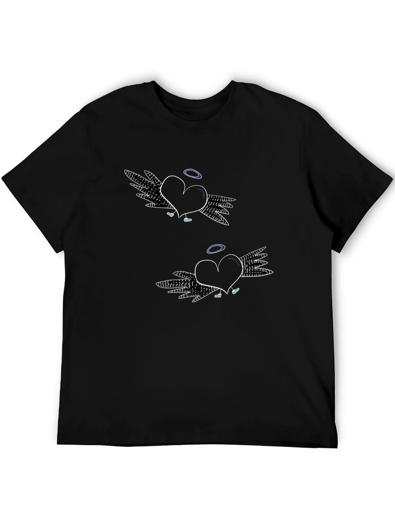 Black Angel Heart Graphic Tee - Black view 5
