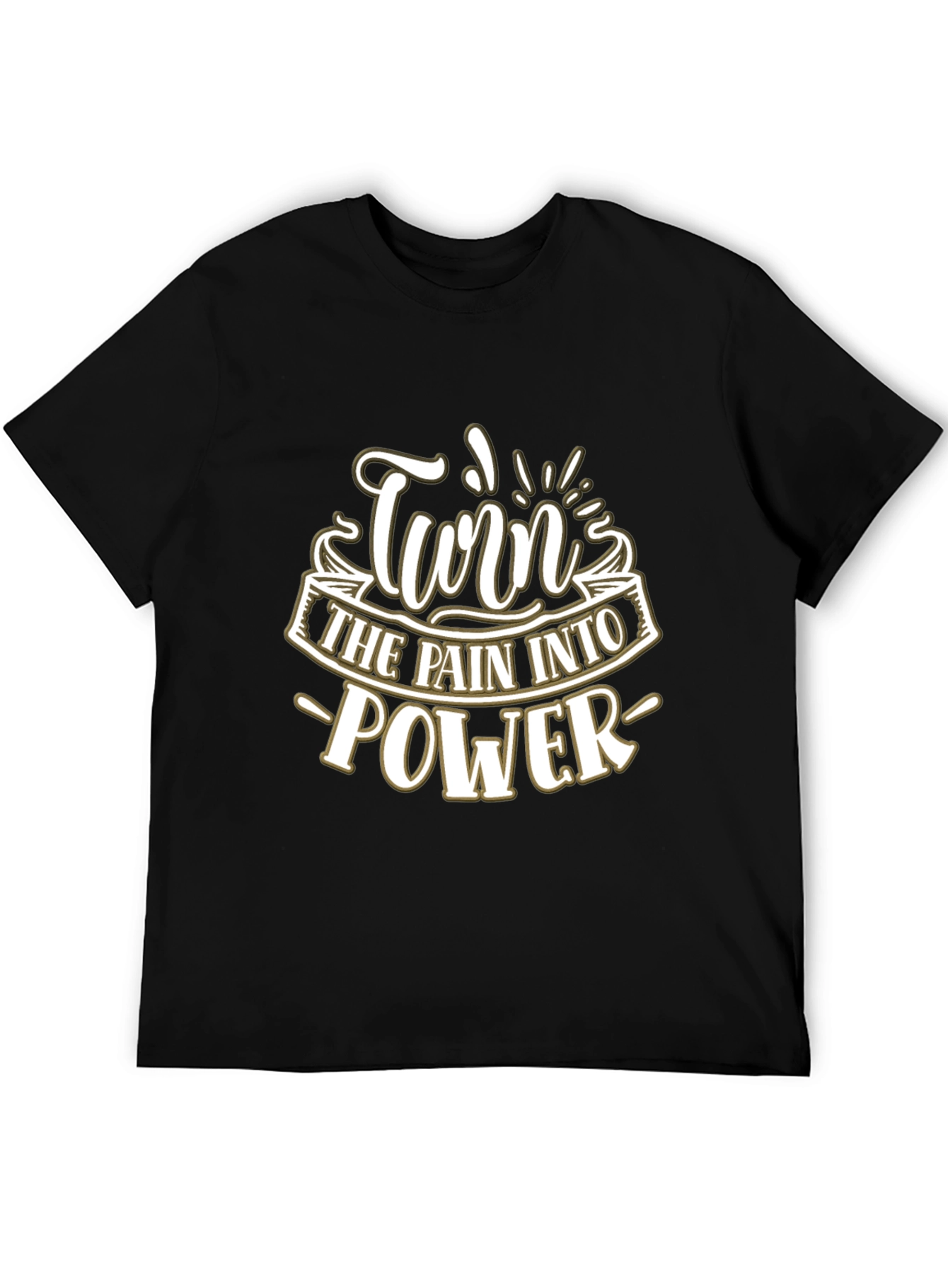 Black Turn Pain Into Power Graphic T-Shirt view 5