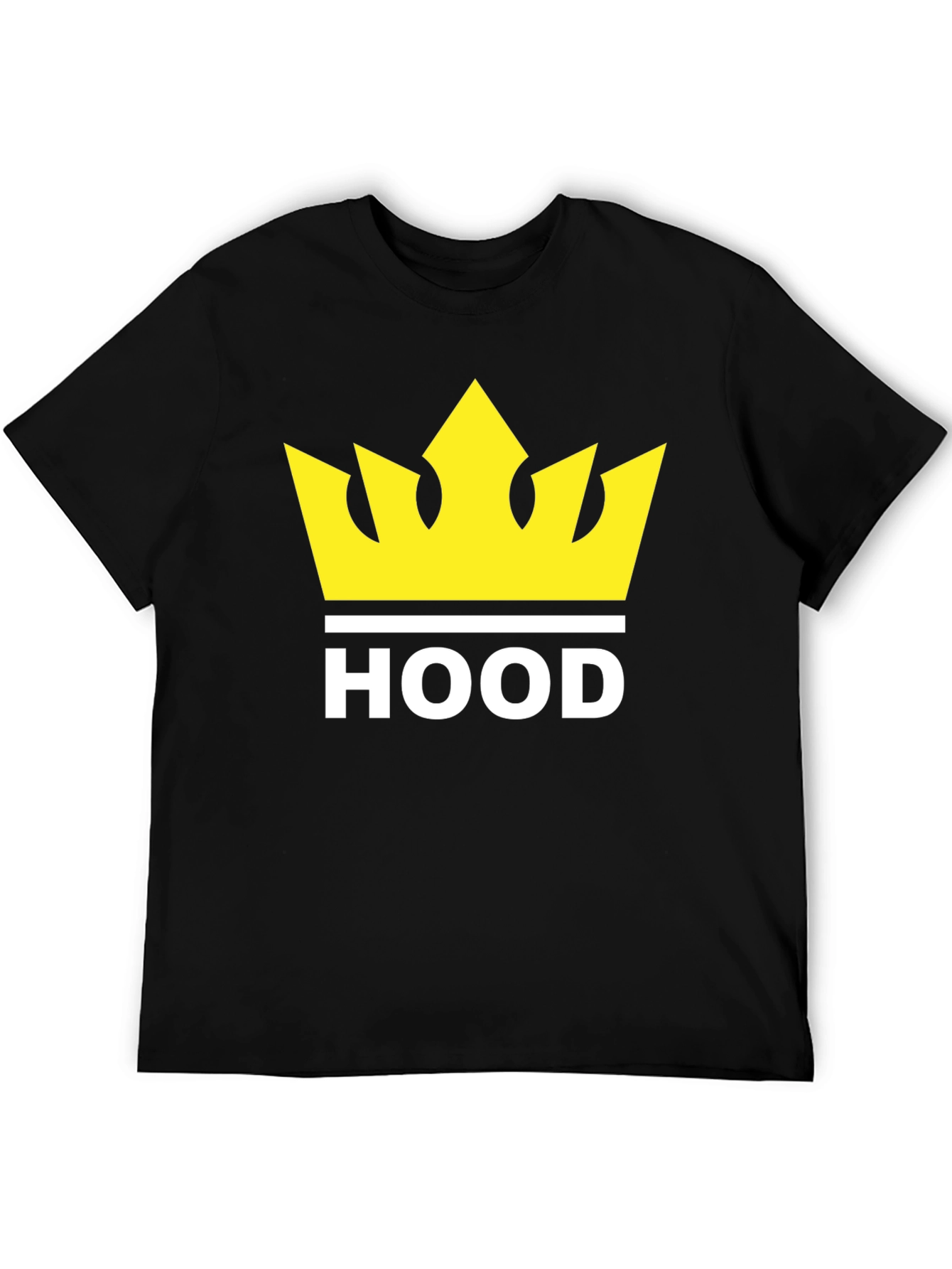 Black HOOD Crown Graphic Print Black T-Shirt view 5