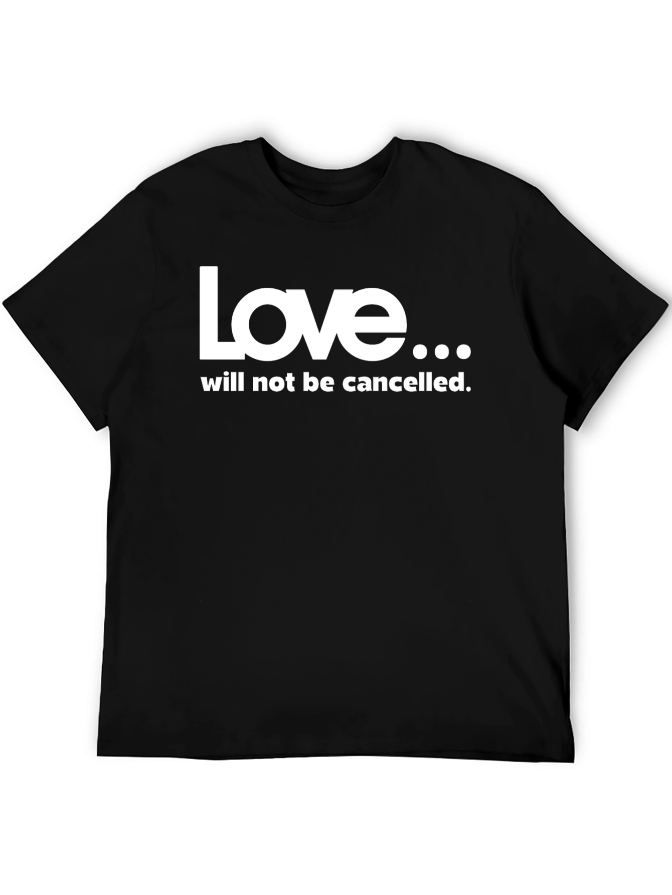 Black Love Will Not Be Cancelled T-Shirt - Black view 5