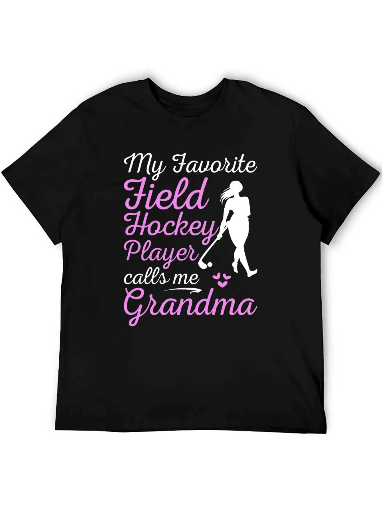 Black Field Hockey Grandma Tee - Love for the Game view 5