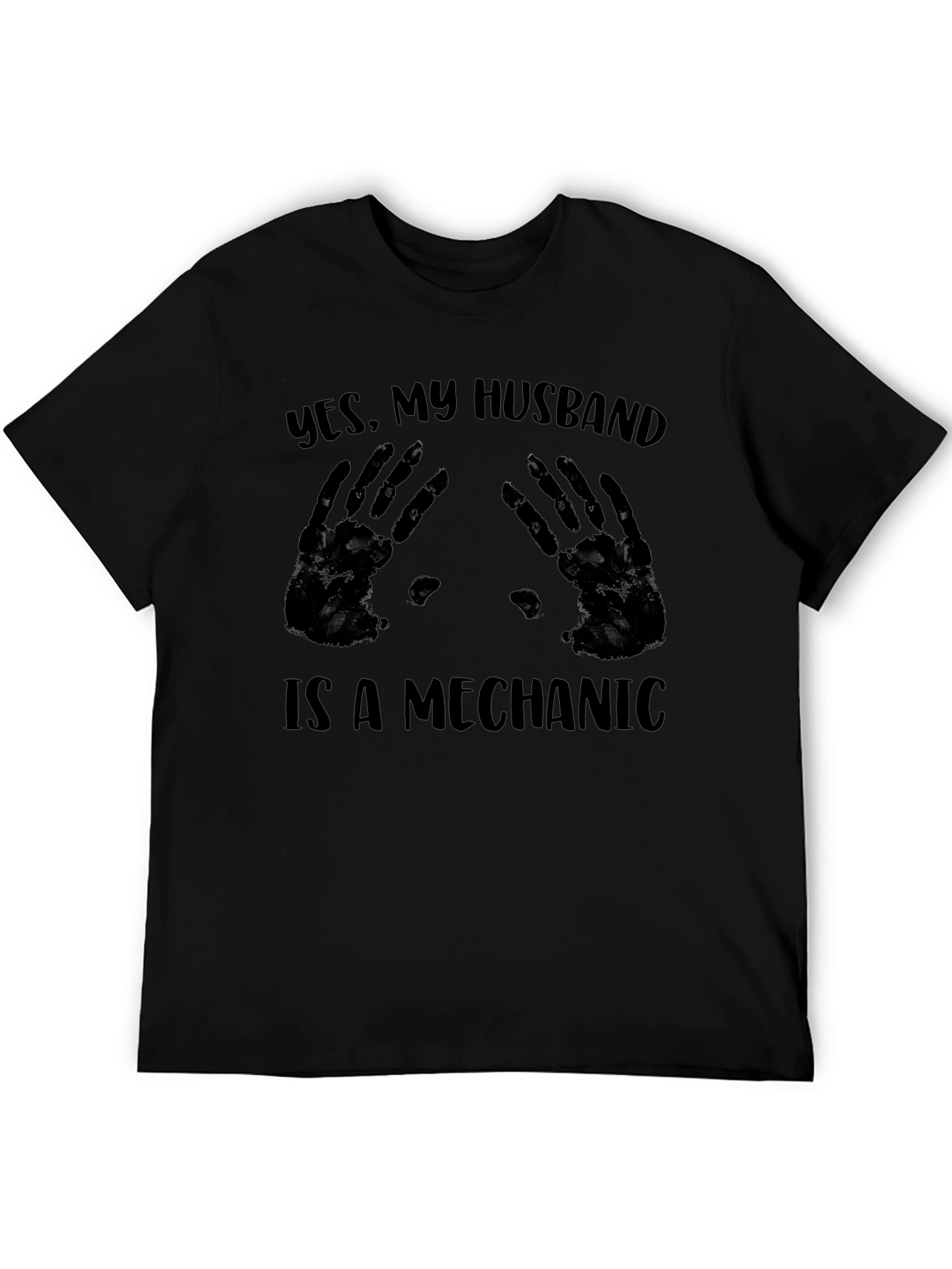 Black Mechanic Husband T-Shirt view 5