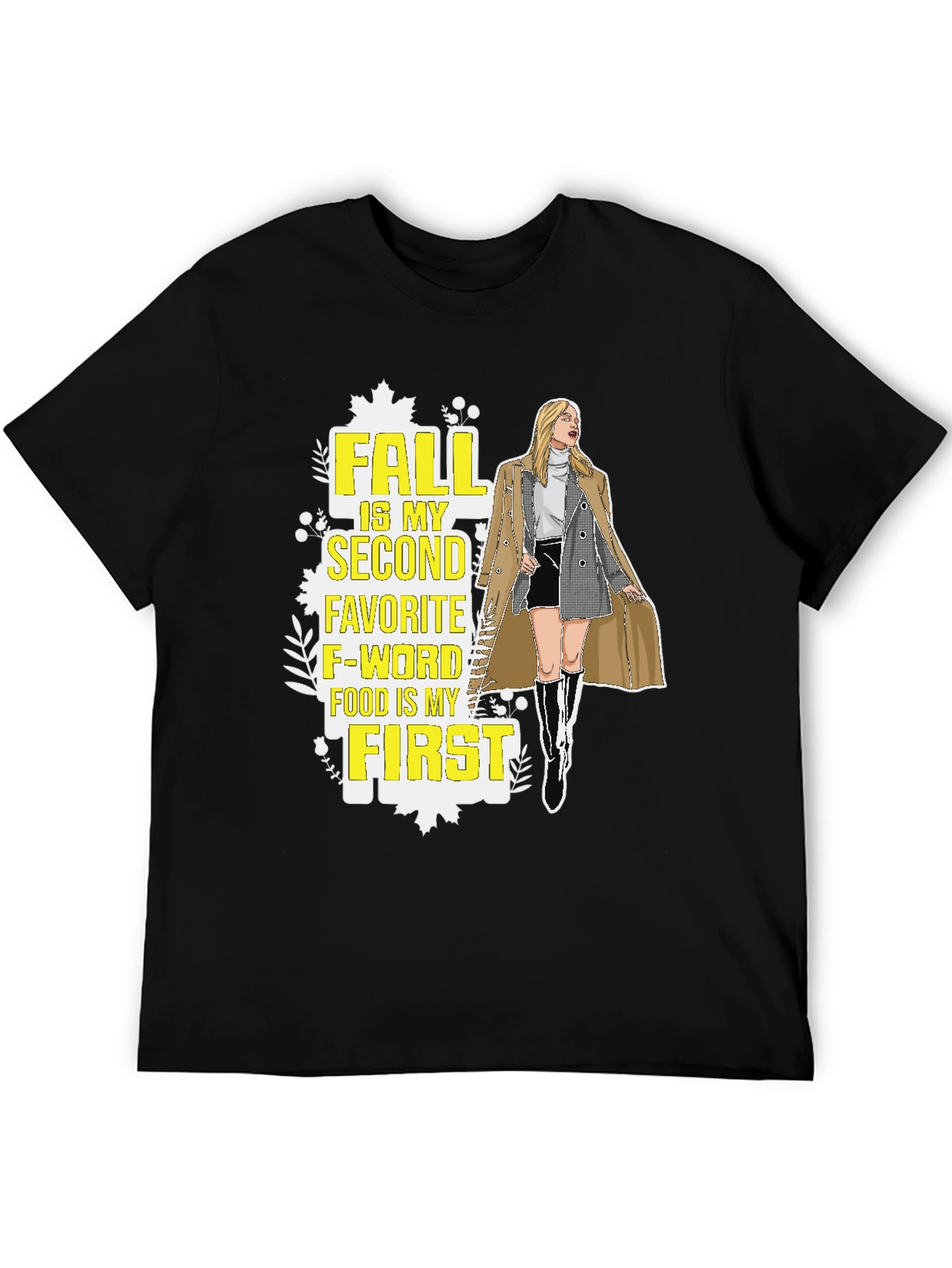 Black Fall Food T-Shirt view 5