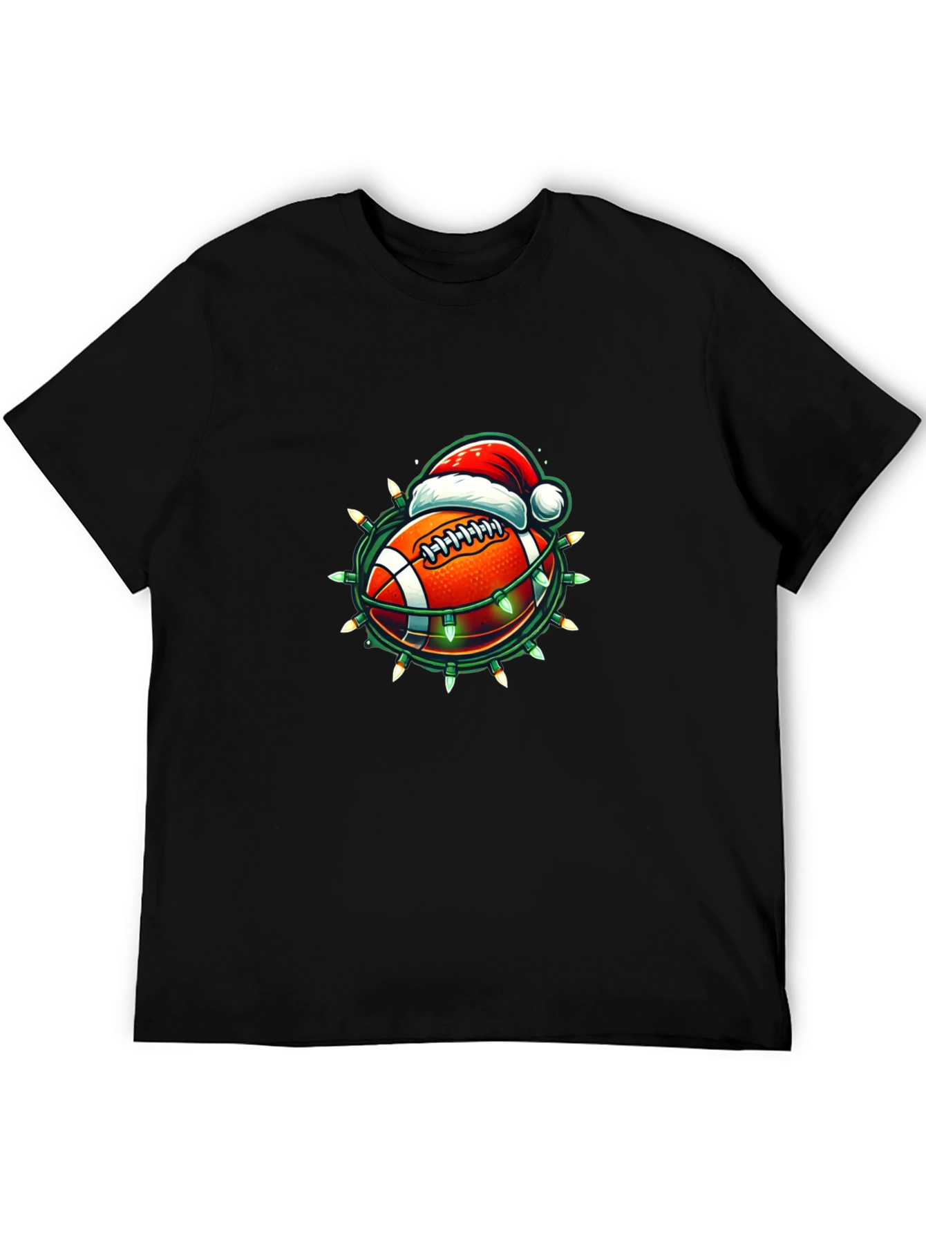 Black Festive Football T-Shirt view 5