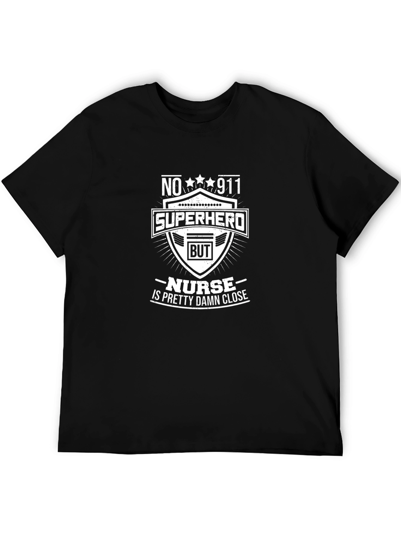 Black Nurse Superhero T-Shirt - Medical Hero Tee view 5