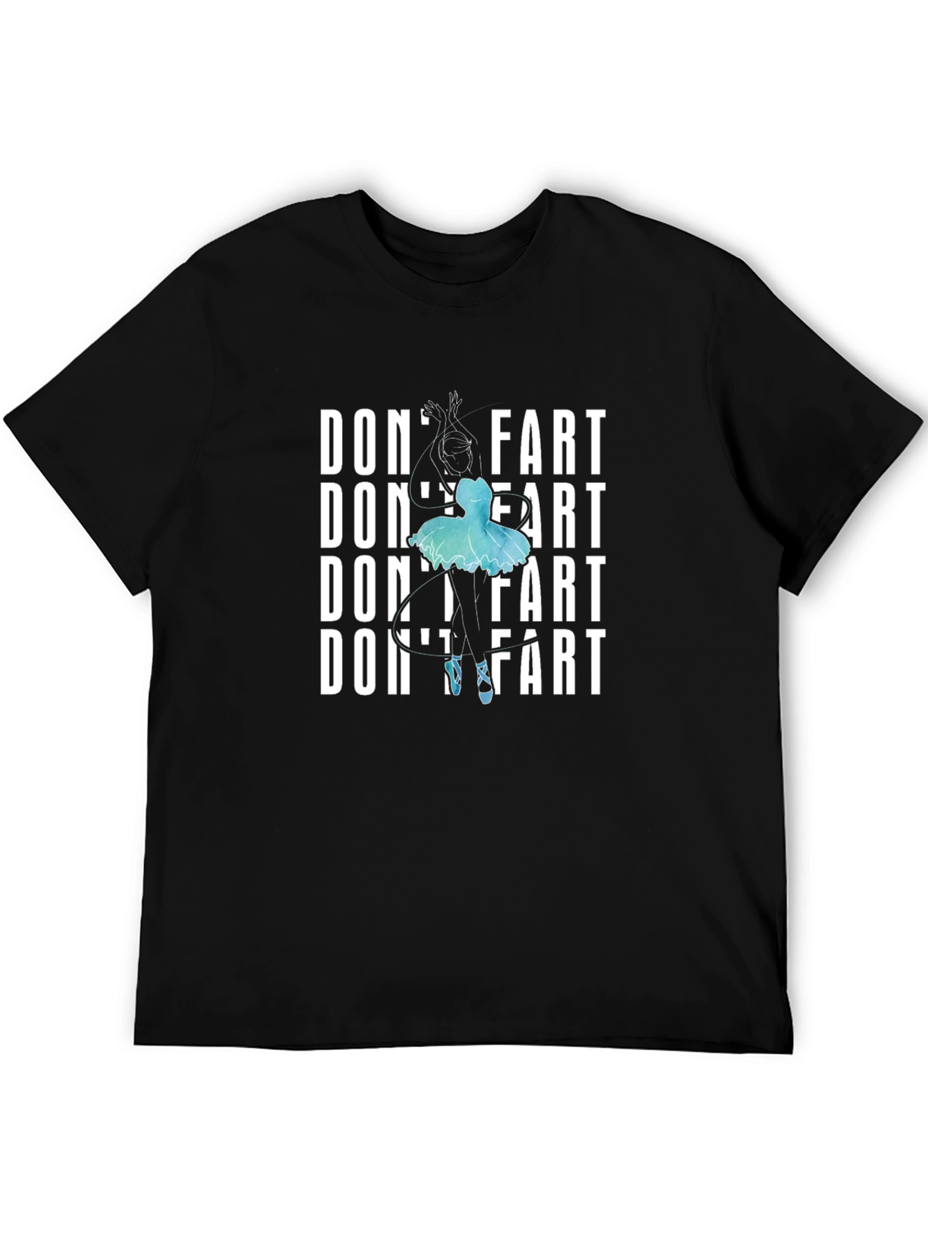 Black Don't Fart Ballerina Graphic T-Shirt view 5