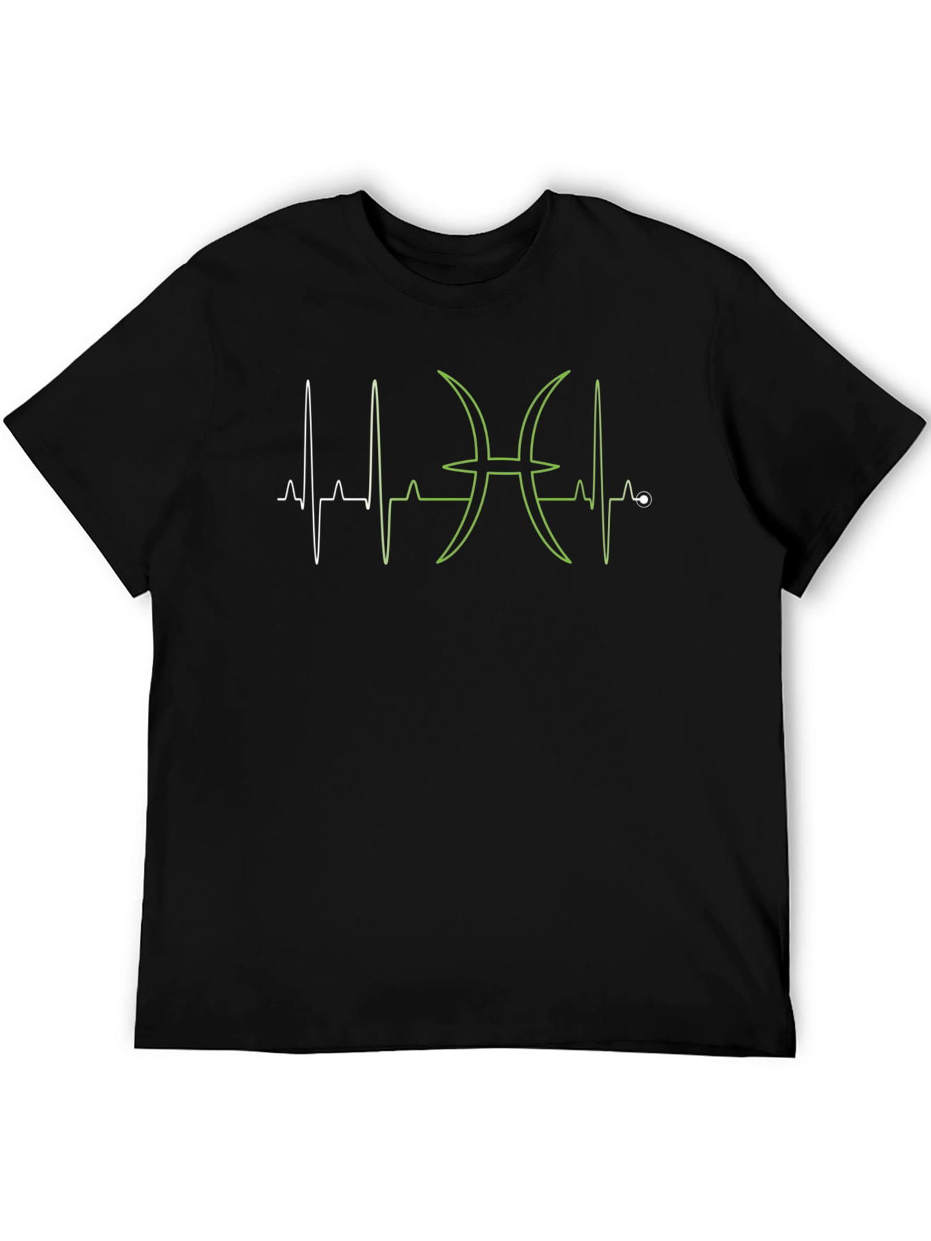 Black Pisces Heartbeat T-Shirt view 5