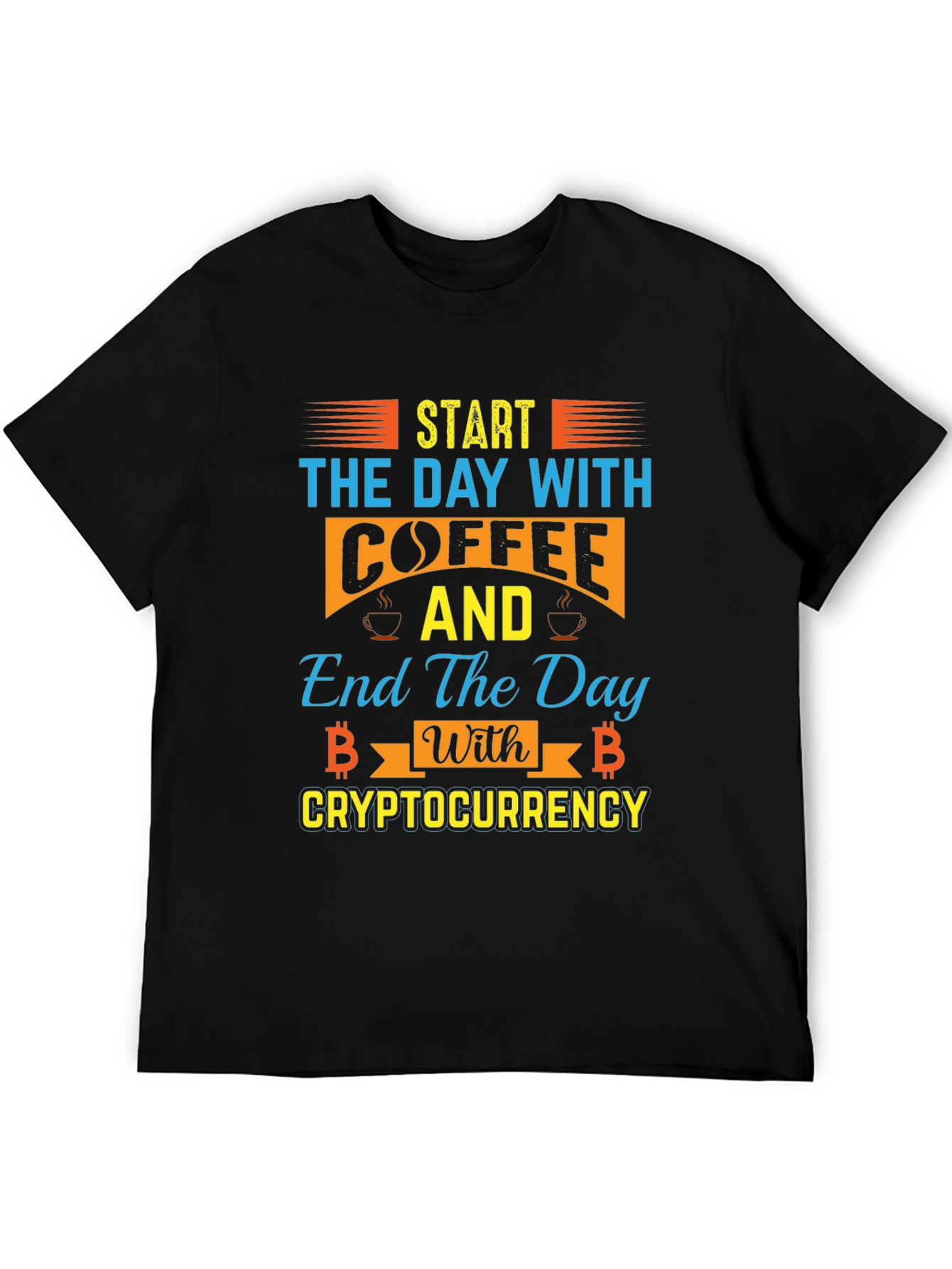 Black Coffee & Crypto T-Shirt - Start & End Your Day Right! view 5