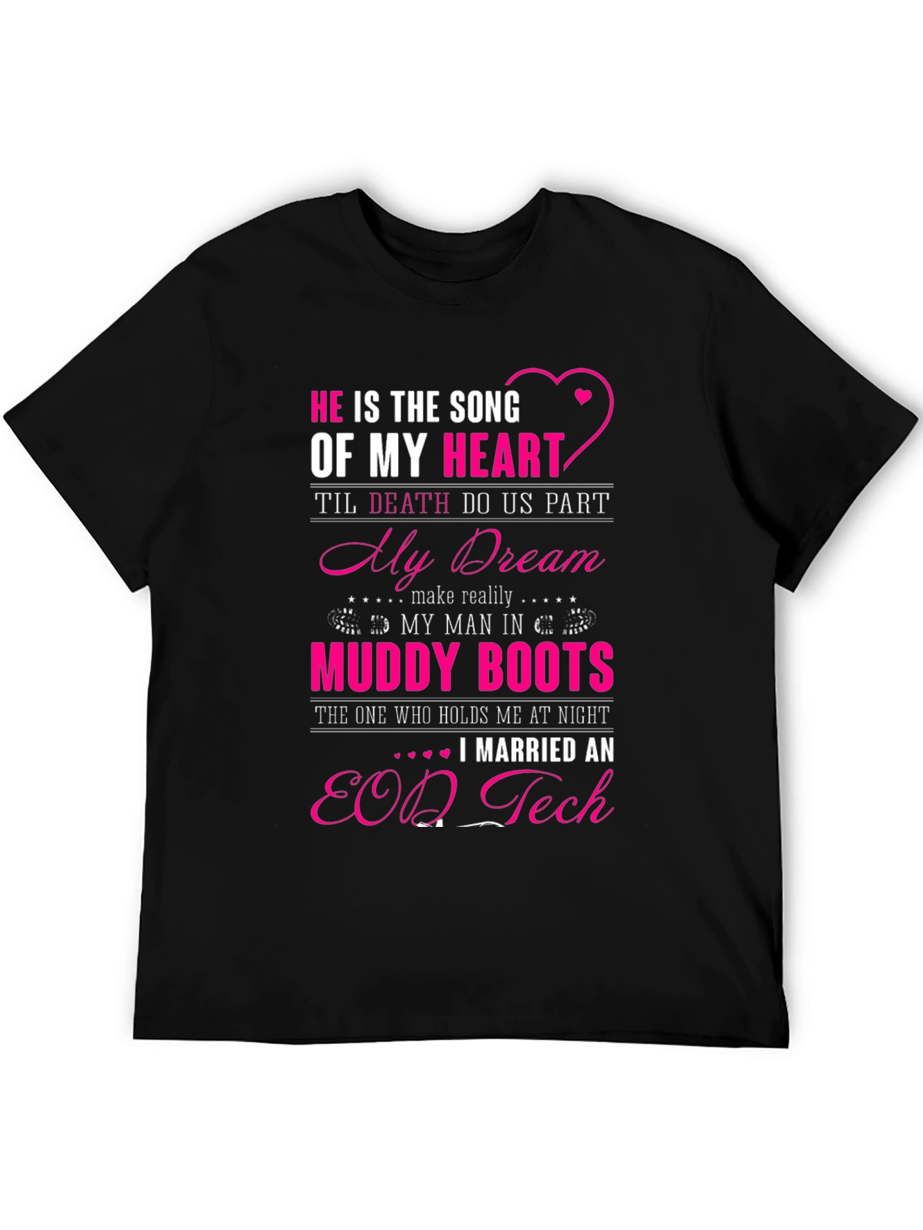 Black He is the Song of My Heart T-Shirt view 5