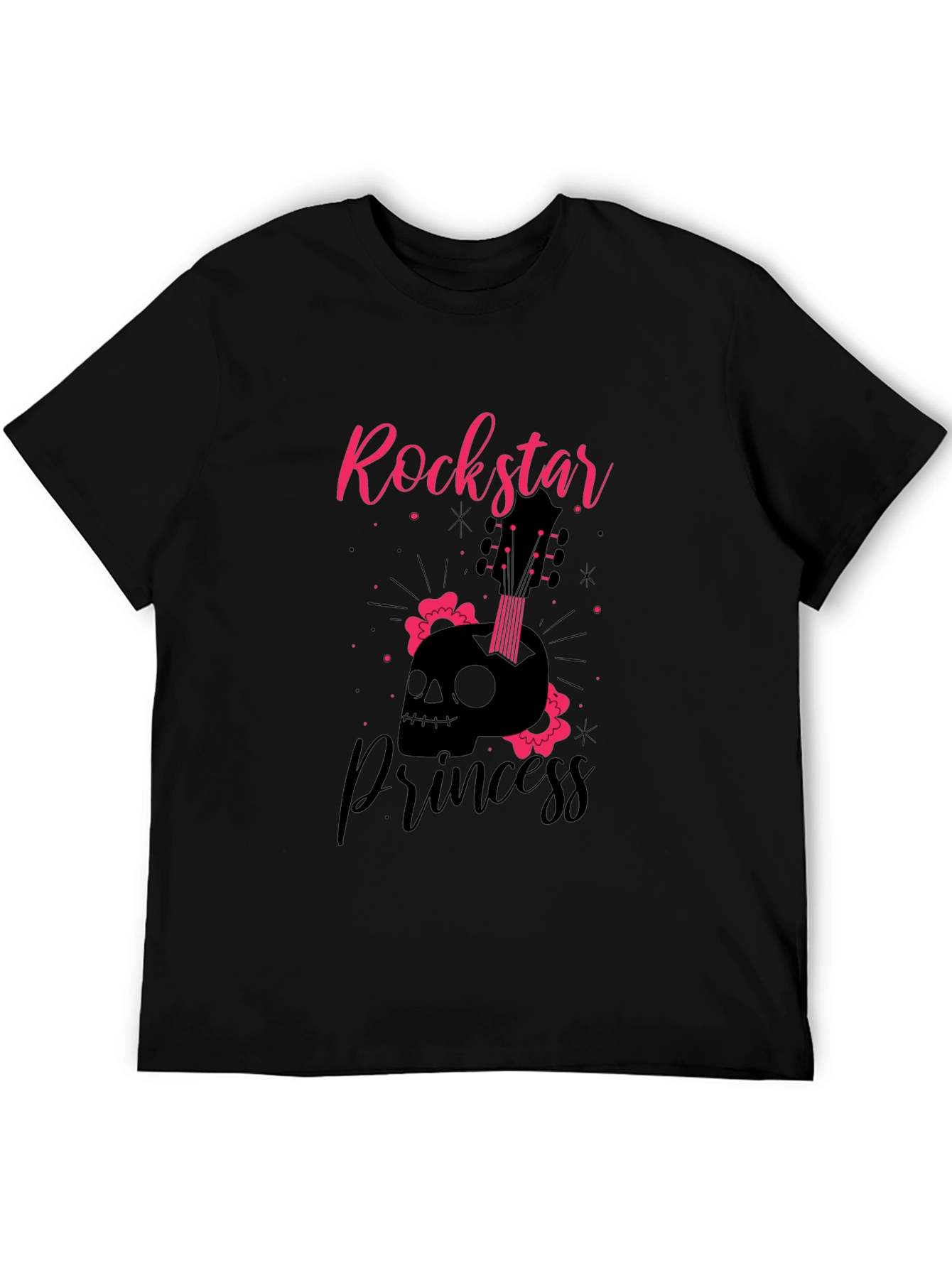 Black Rockstar Princess Black T-Shirt view 5