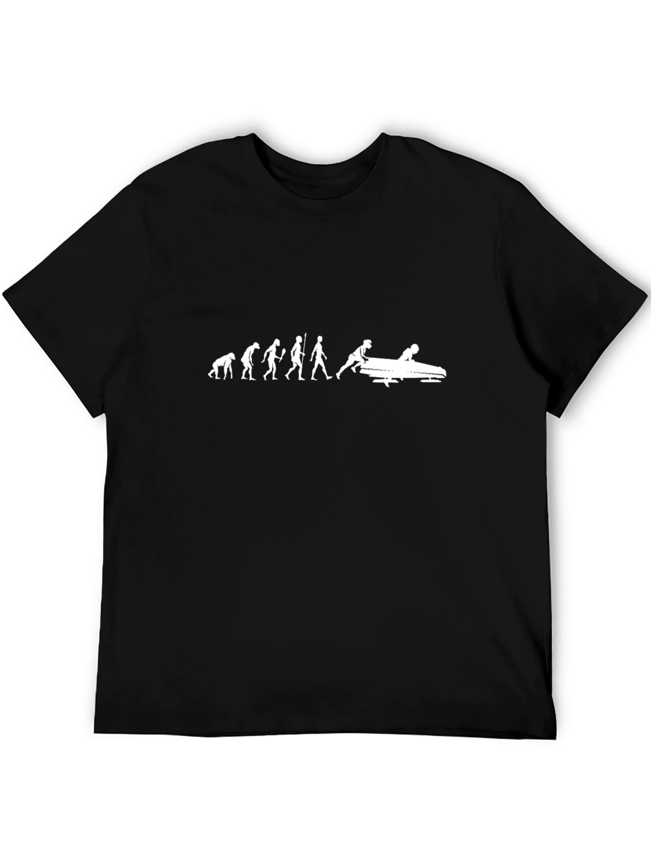 Black Evolution of Bobsleigh Funny T-Shirt view 5