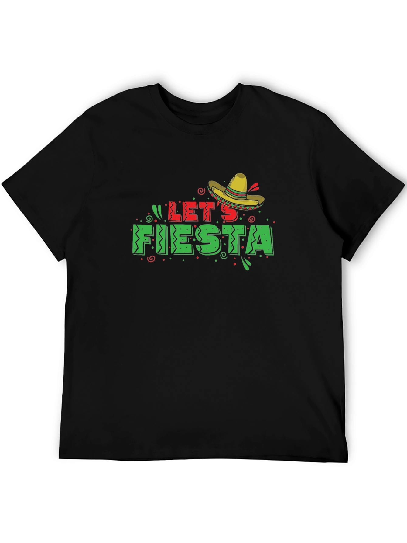Black Let's Fiesta Graphic T-Shirt - Black view 5