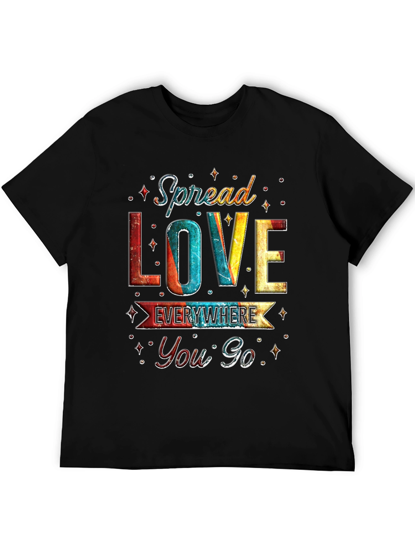 Black Spread Love Everywhere Graphic Tee view 5