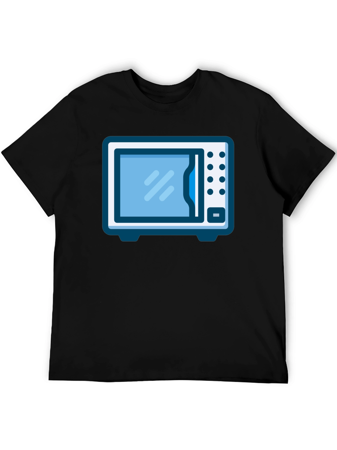 Black Microwave T-Shirt - Quirky Graphic Tee view 5