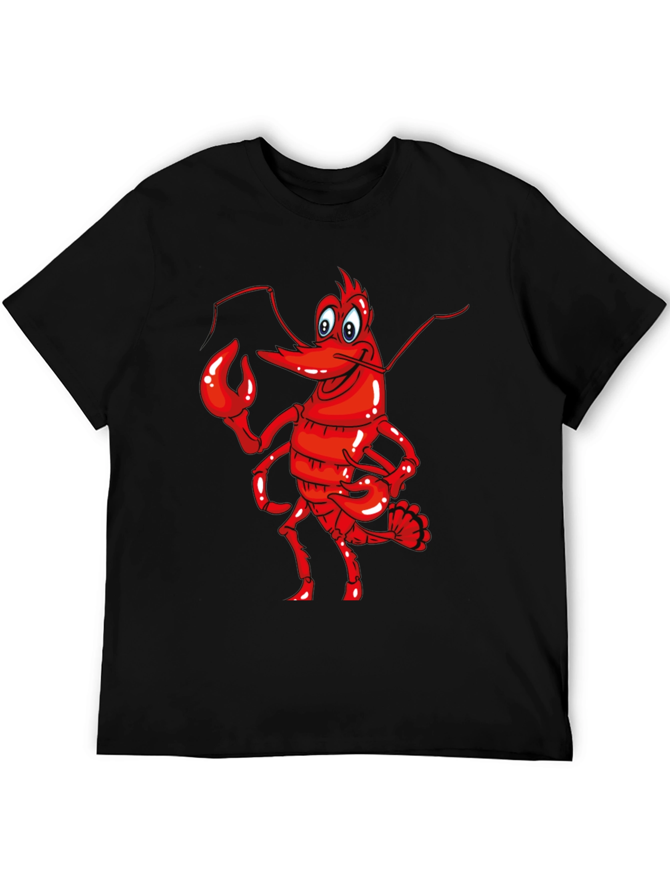 Black Funny Lobster Graphic Tee - Soft Cotton Blend Shirt view 5