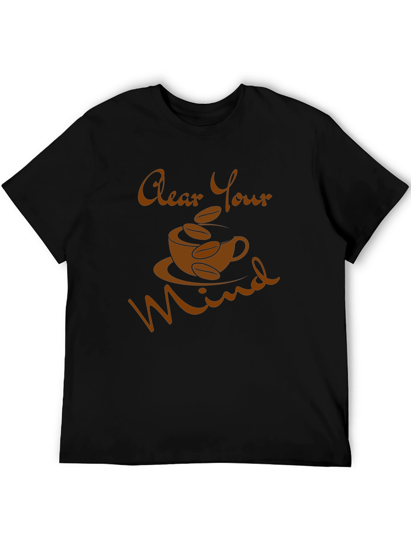 Black Clear Your Mind Coffee T-Shirt view 5
