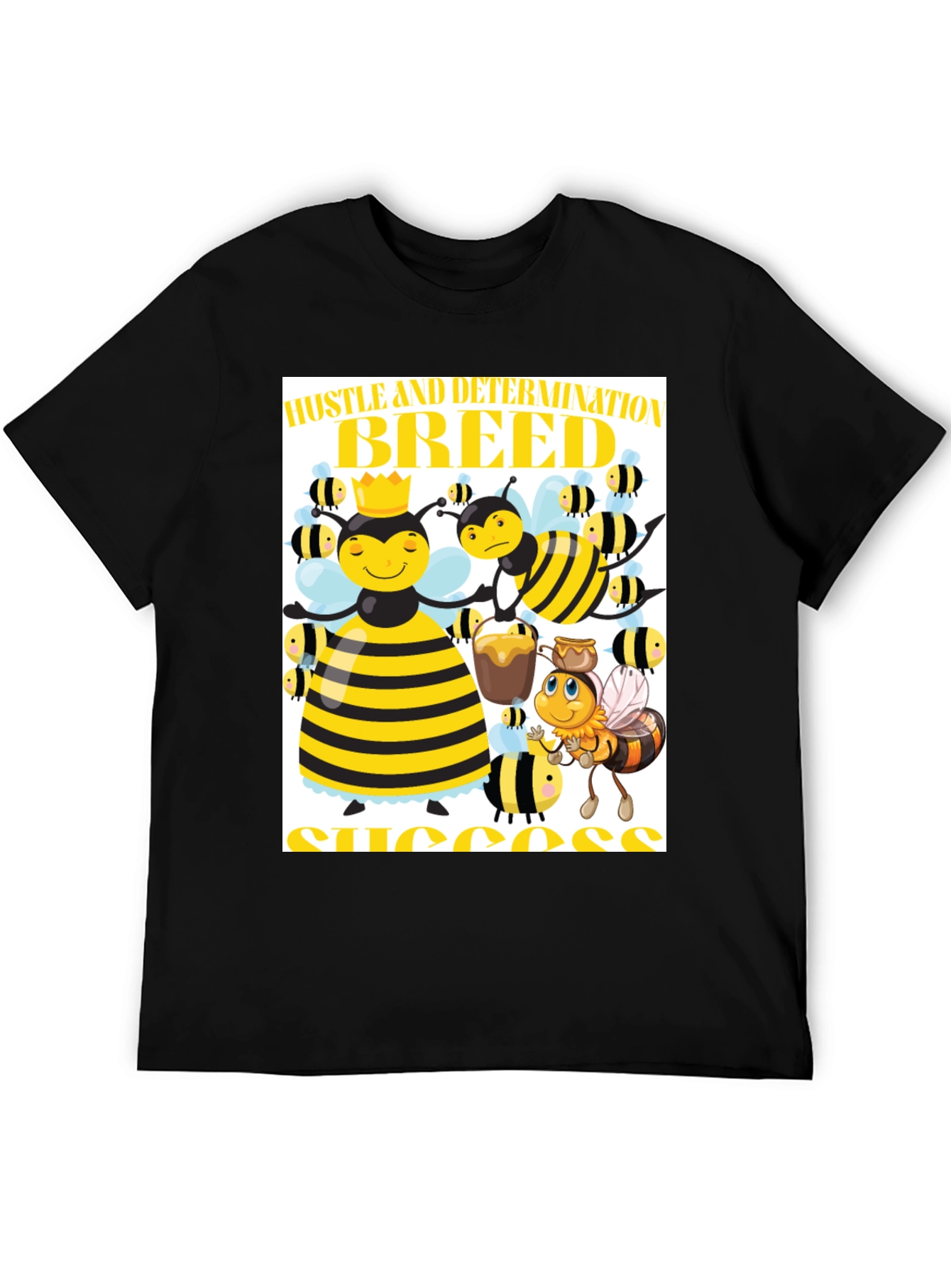 Black Hustle and Determination Breed Success T-Shirt view 5